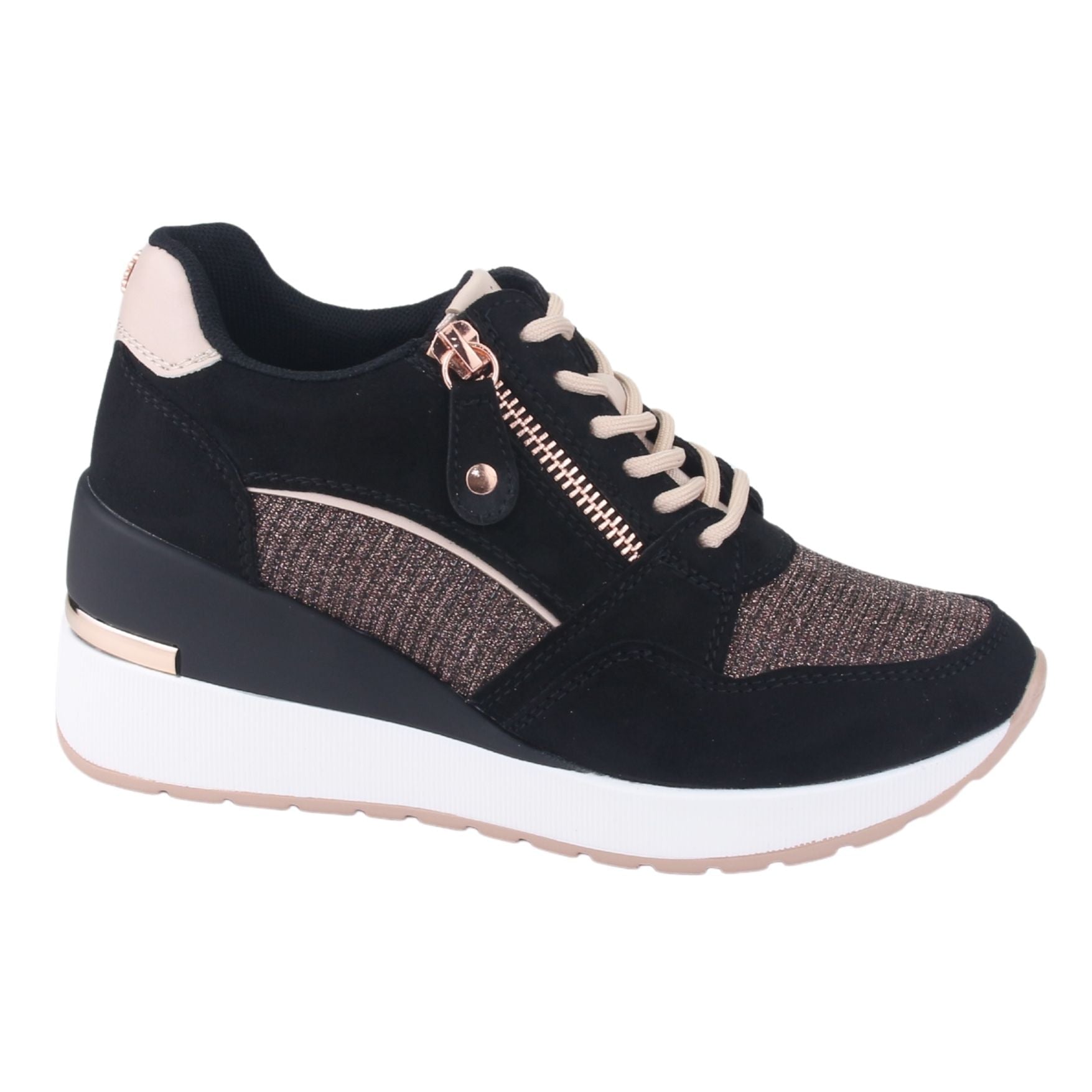 ZAPATILLA CHALADA MUJER BOLDEN-5 NEGRO URBANO - 1