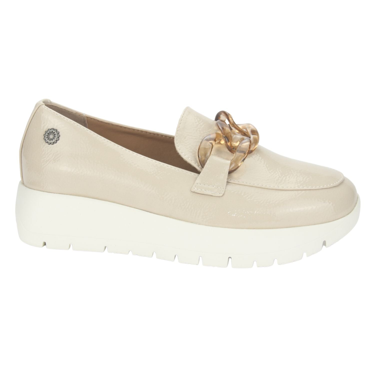 MOCASIN CHALADA MUJER WONDER-1 BEIGE CASUAL - 1