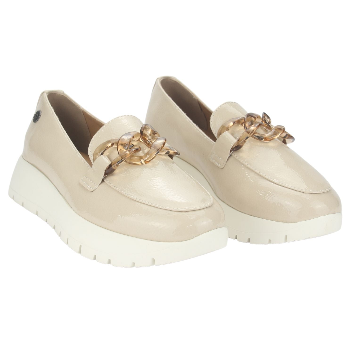 MOCASIN CHALADA MUJER WONDER-1 BEIGE CASUAL - 4