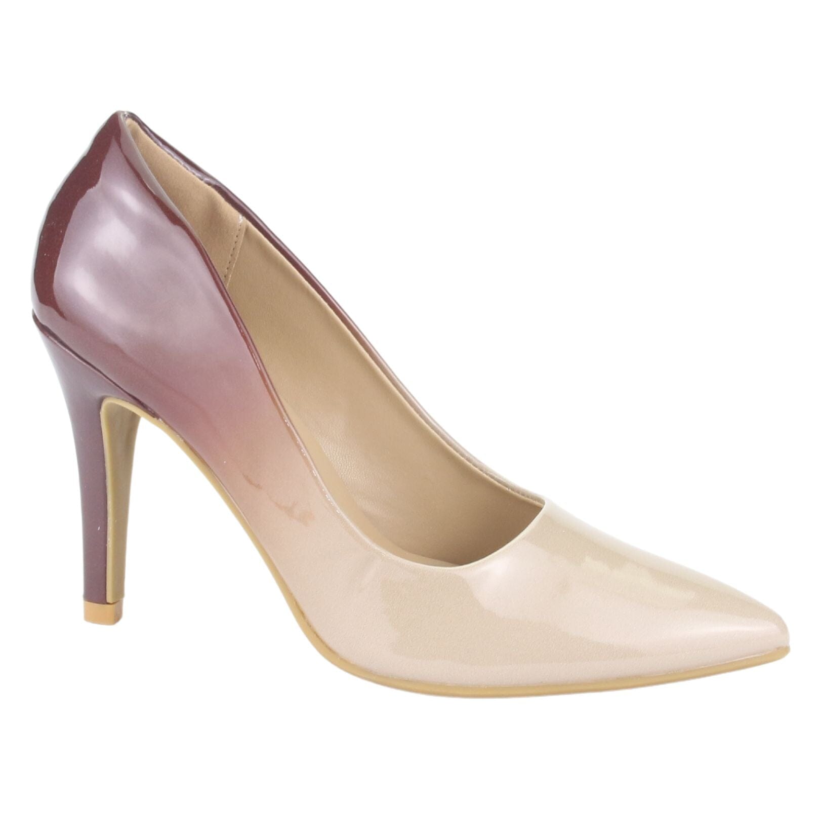 ZAPATO CHALADA MUJER CLORA-20 BEIGE CAFE MODA - 1