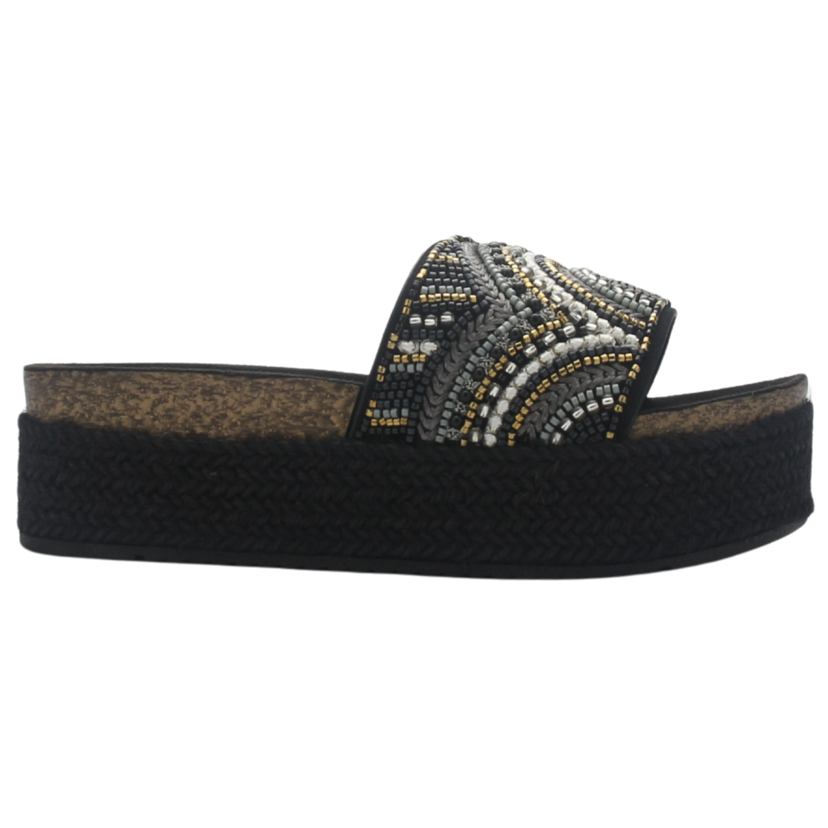 SANDALIA CHALADA MUJER STORK-11 NEGRO CASUAL - 1