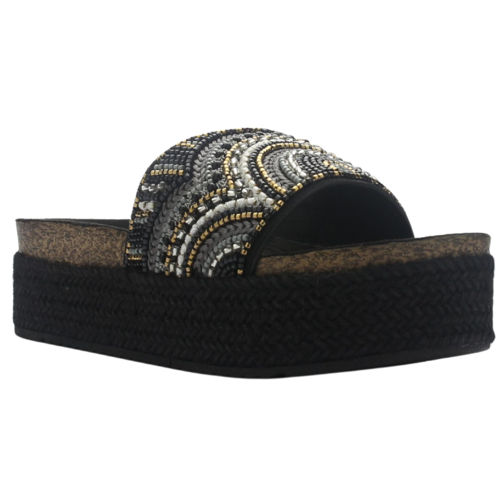 SANDALIA CHALADA MUJER STORK-11 NEGRO CASUAL - 3