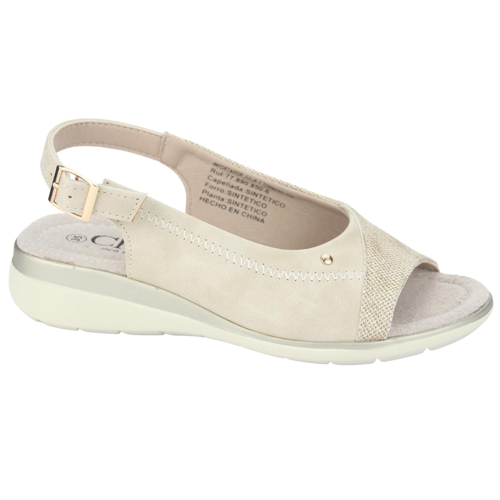 SANDALIAS CHALADA MUJER FLORO-5 BEIGE - 1
