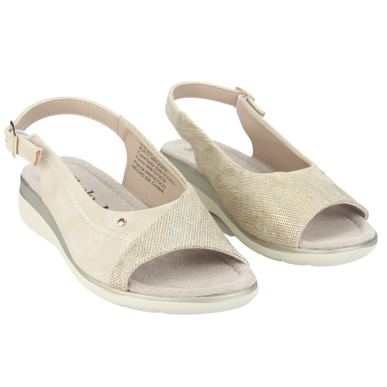 SANDALIAS CHALADA MUJER FLORO-5 BEIGE - 3