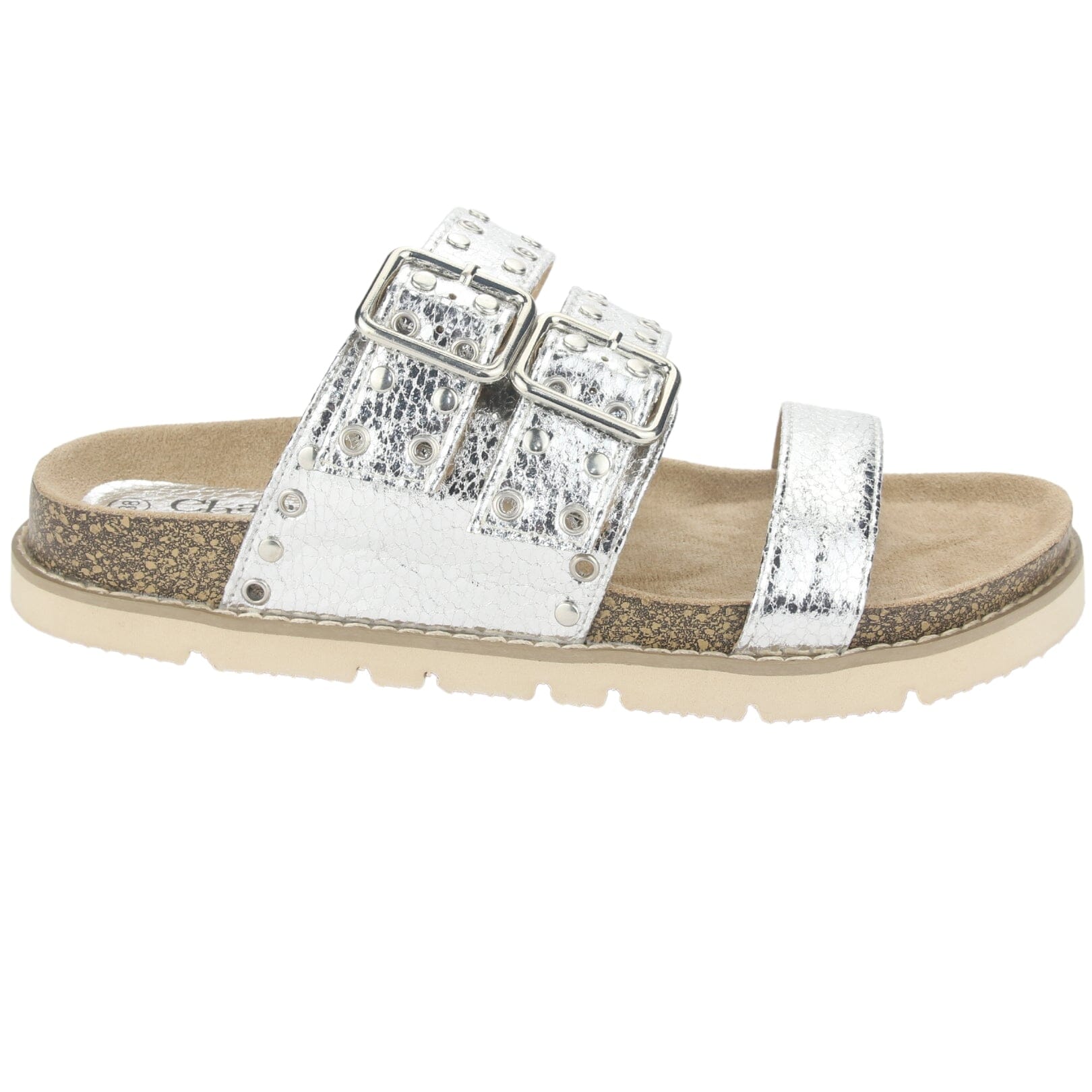 SANDALIAS CHALADA MUJER LILA-12 PLATEADO - 1