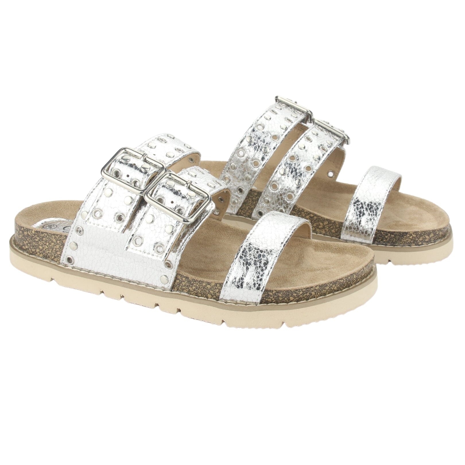SANDALIAS CHALADA MUJER LILA-12 PLATEADO - 4