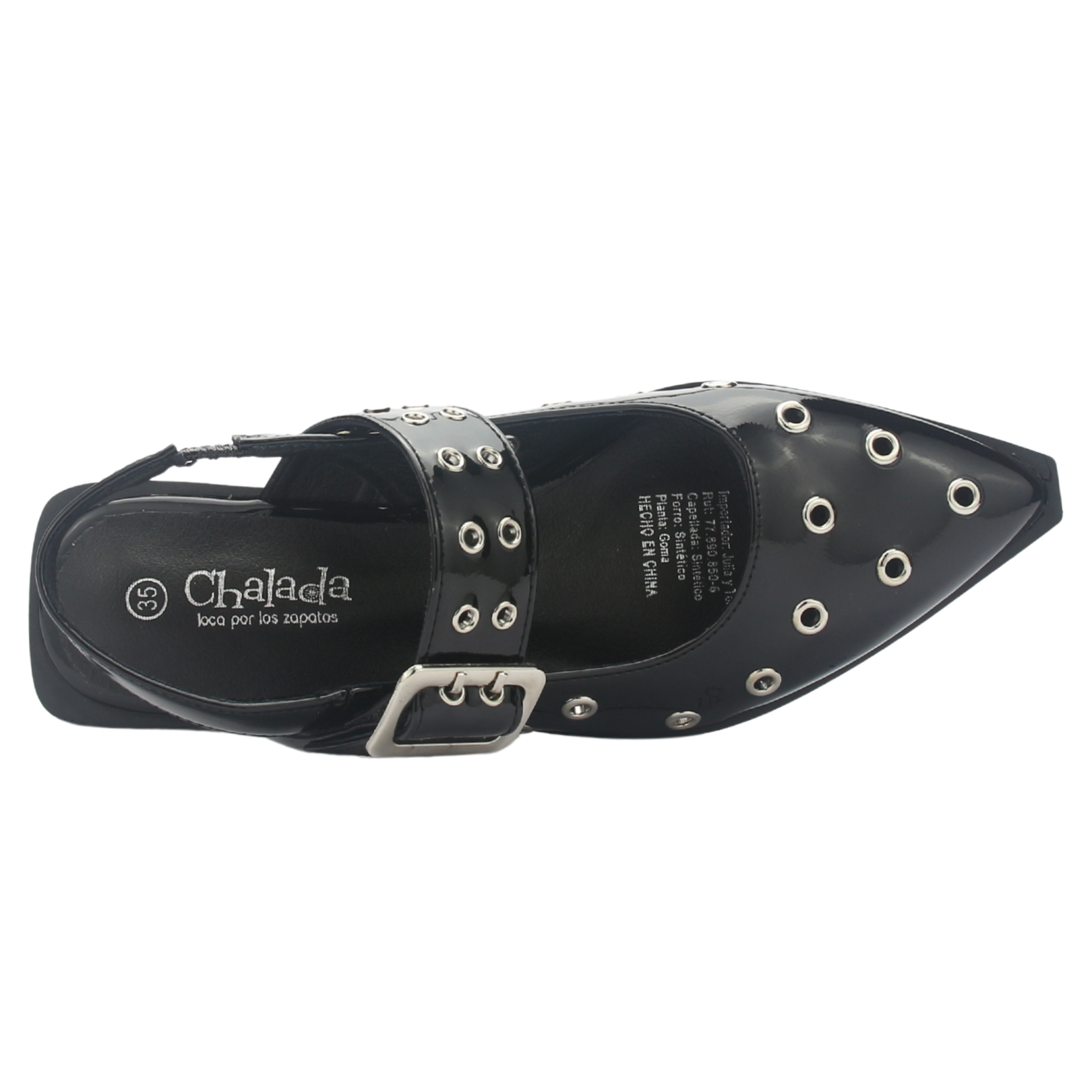 BALLERINA MUJER CHALADA SLIK-20 NEGRO CASUAL - 3
