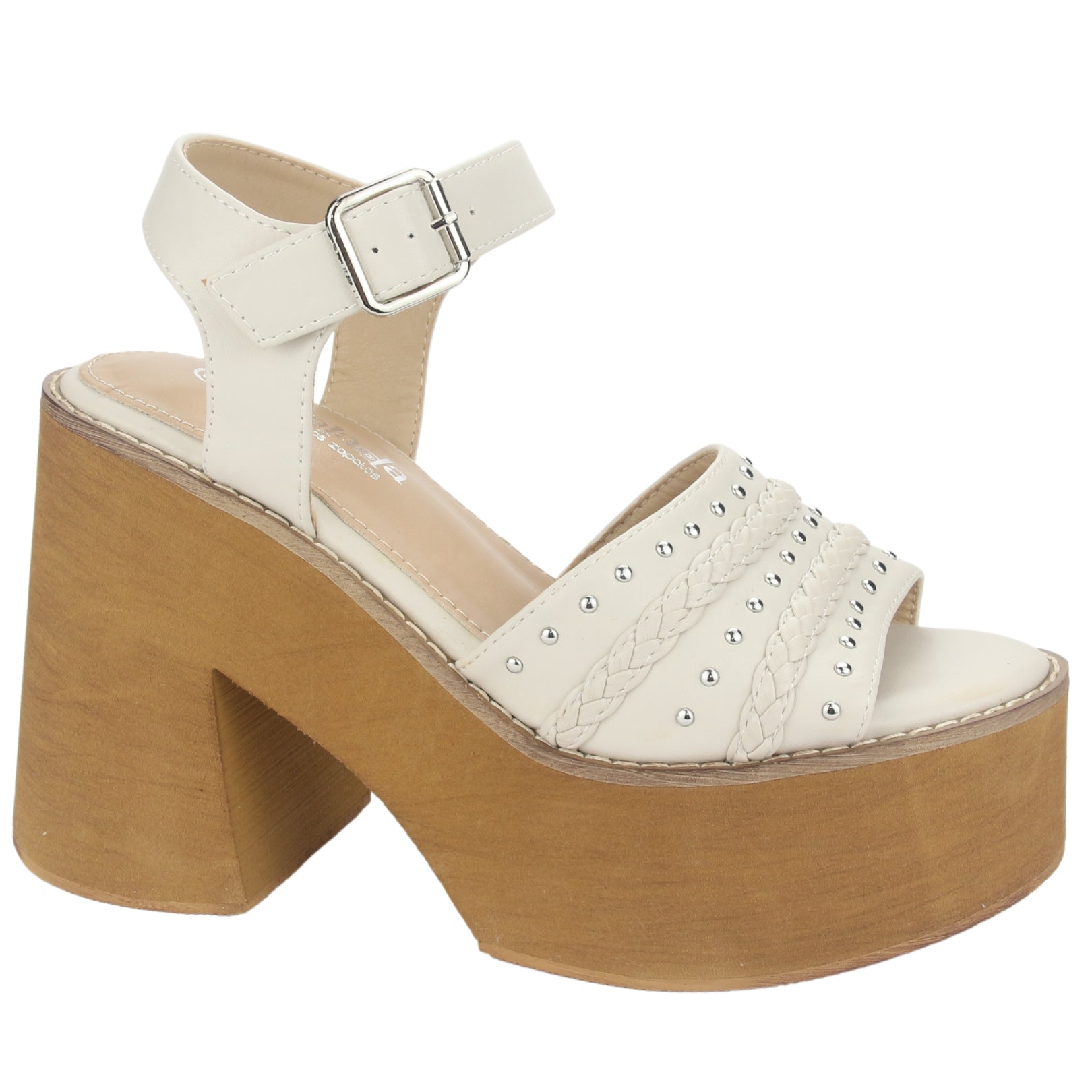 SANDALIAS CHALADA MUJER 45-WAKE-1  BLANCO - 1