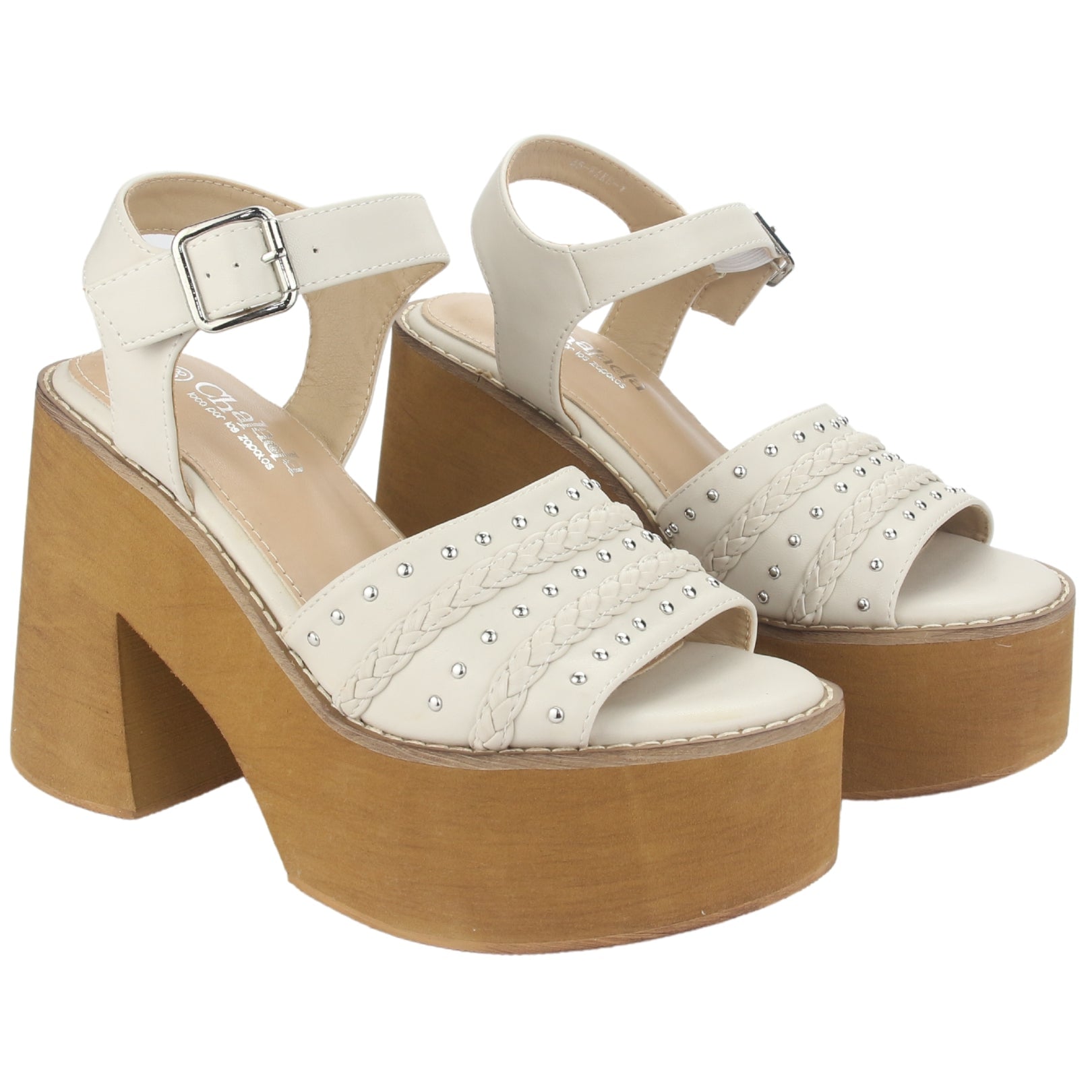SANDALIAS CHALADA MUJER 45-WAKE-1  BLANCO - 2
