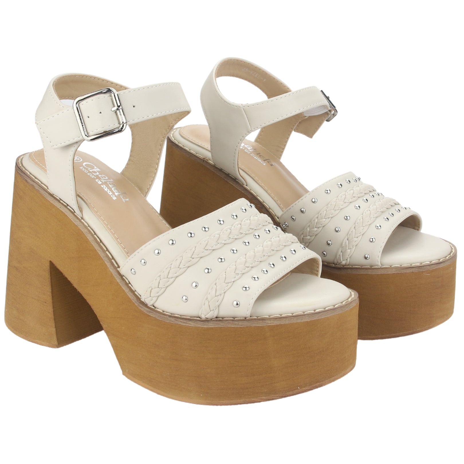 SANDALIAS CHALADA MUJER 45-WAKE-1  BLANCO - 2