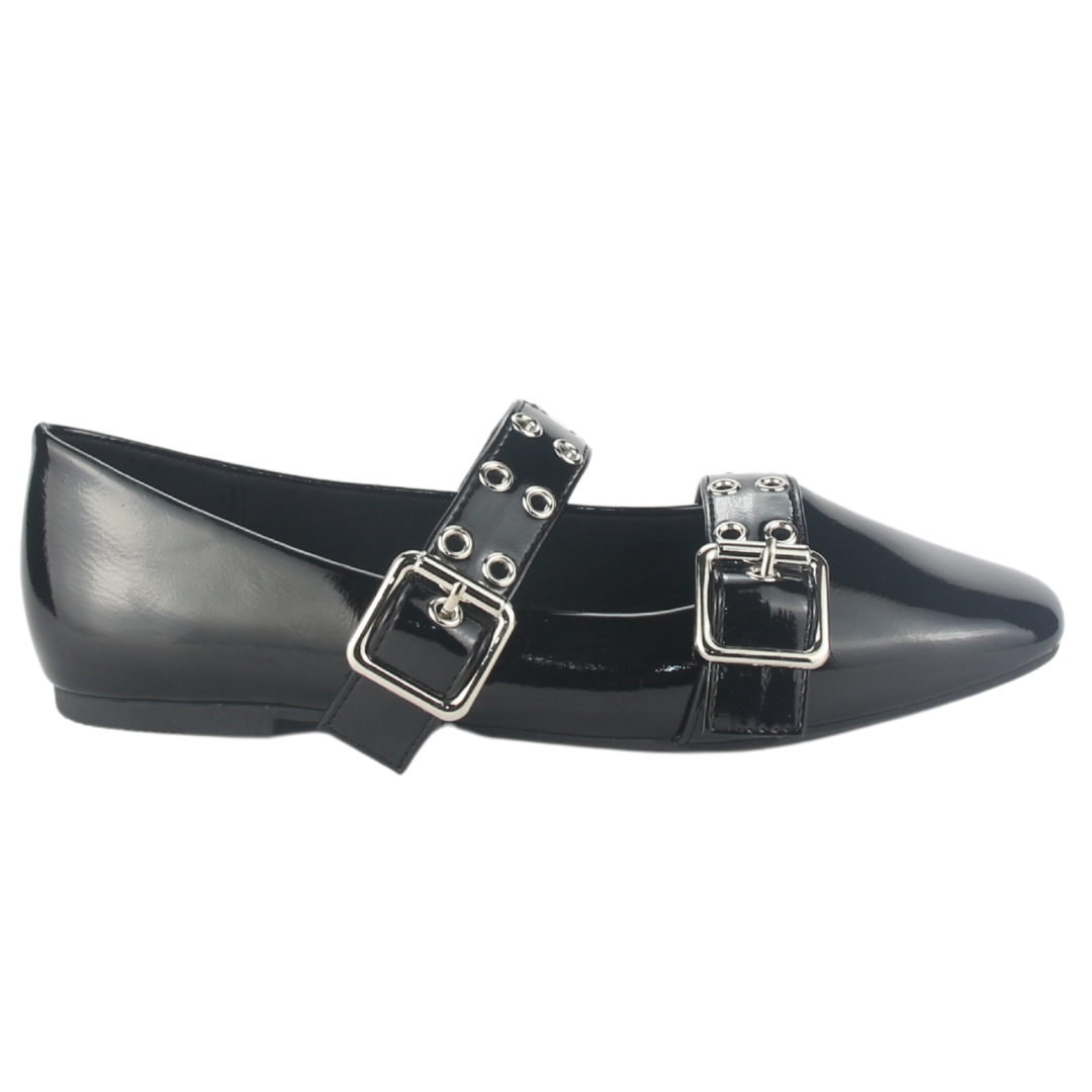 BALLERINA CHALADA MUJER MIU-7 NEGRO CASUAL - 1