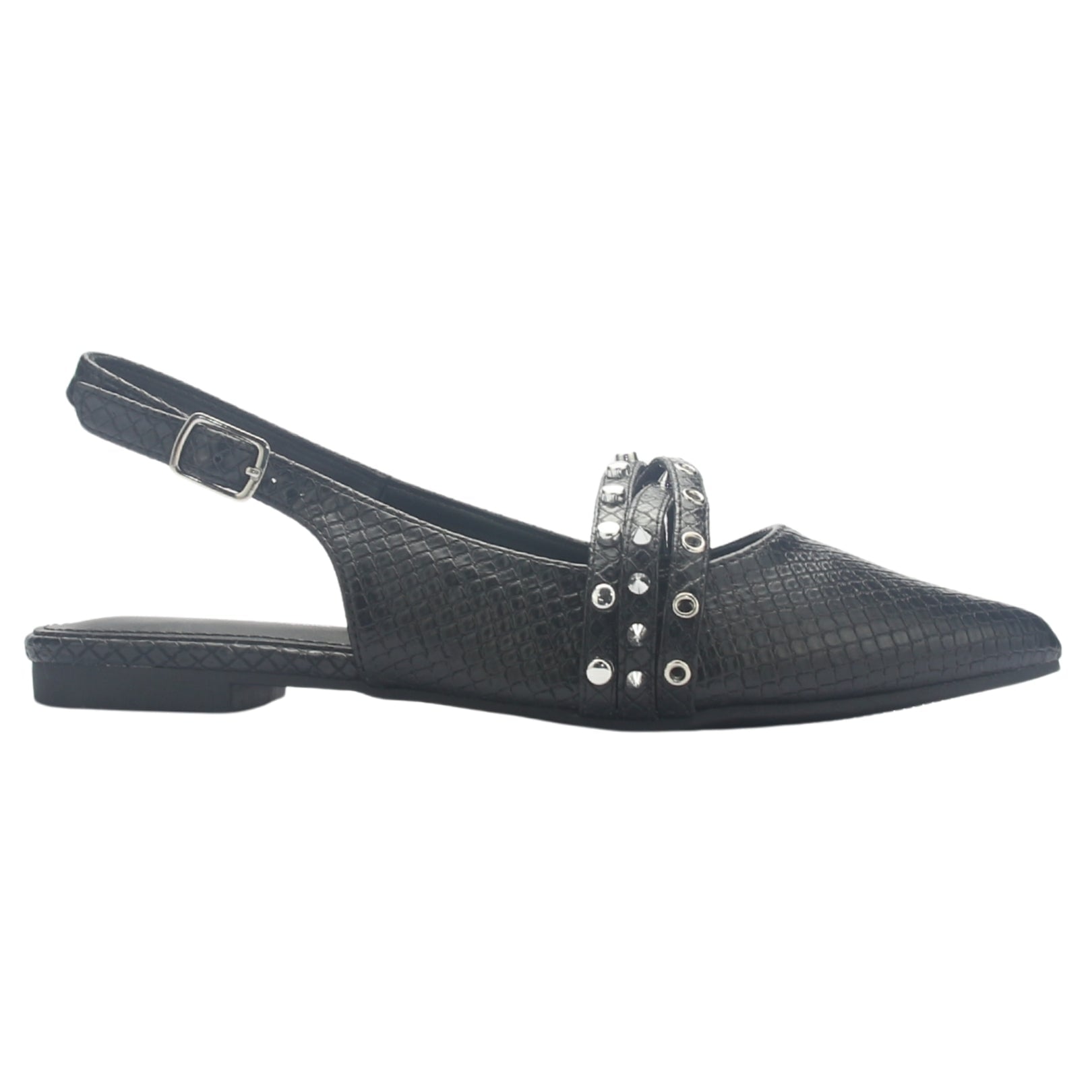 BALLERINA MUJER CHALADA MARIS-8 NEGRO CASUAL - 1