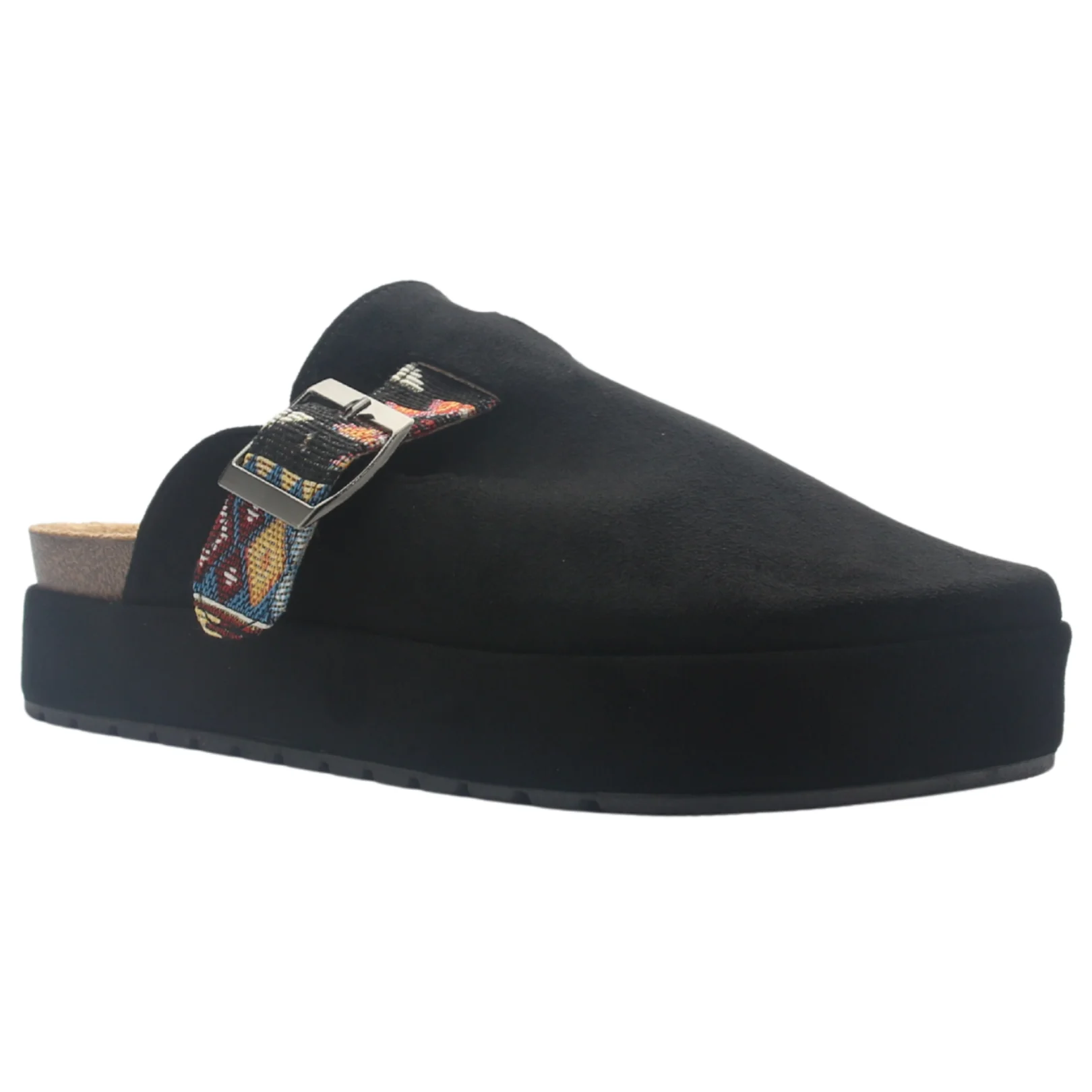 ZAPATO MUJER COLOR NEGRO CASUAL CHALADA RISCO-3 - 1