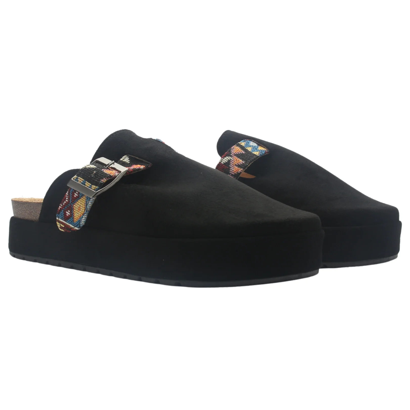 ZAPATO MUJER COLOR NEGRO CASUAL CHALADA RISCO-3 - 2