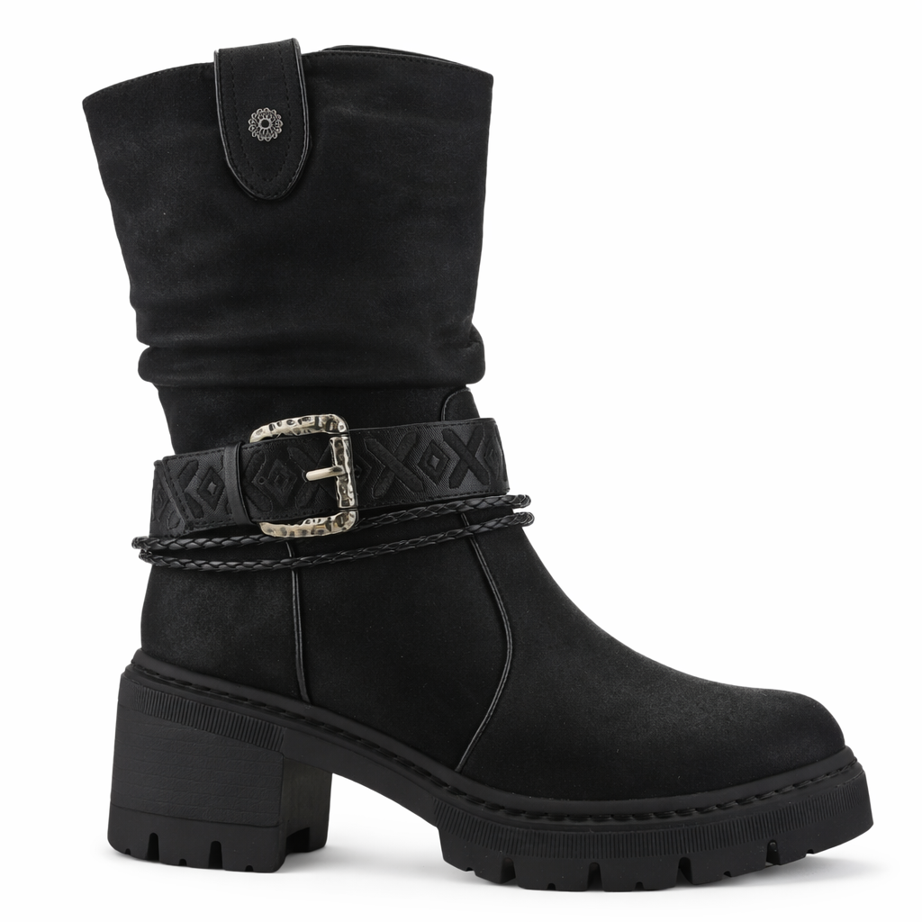 BOTIN NEGRO MUJER CASUAL CHALADA TERRA 2 - 1