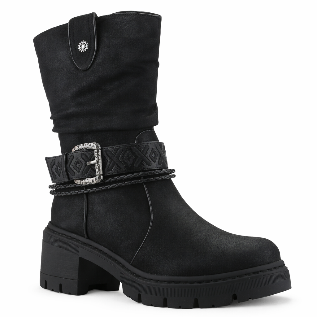 BOTIN NEGRO MUJER CASUAL CHALADA TERRA 2 - 3