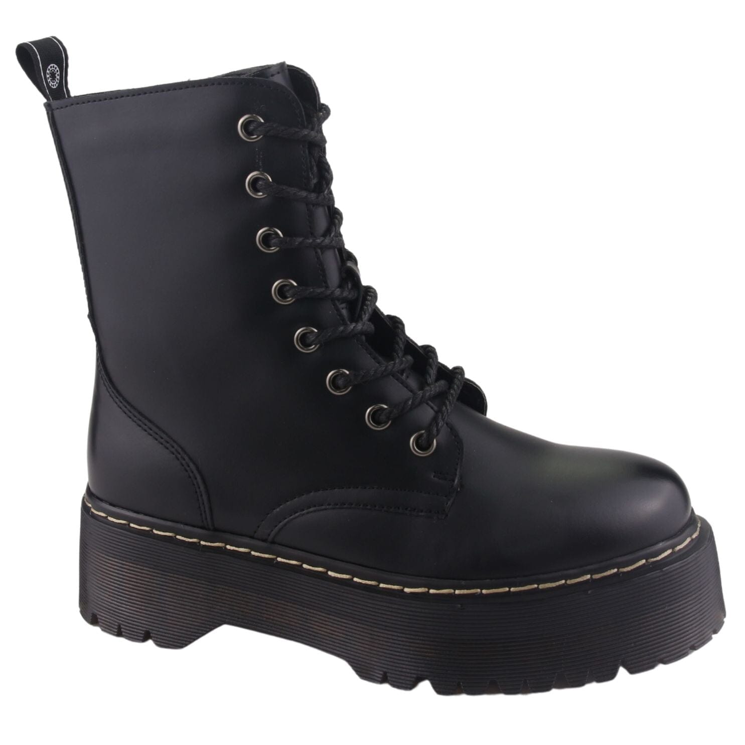 BOTIN CHALADA MUJER POOL-3 NEGRO PLATAFORMA - 1