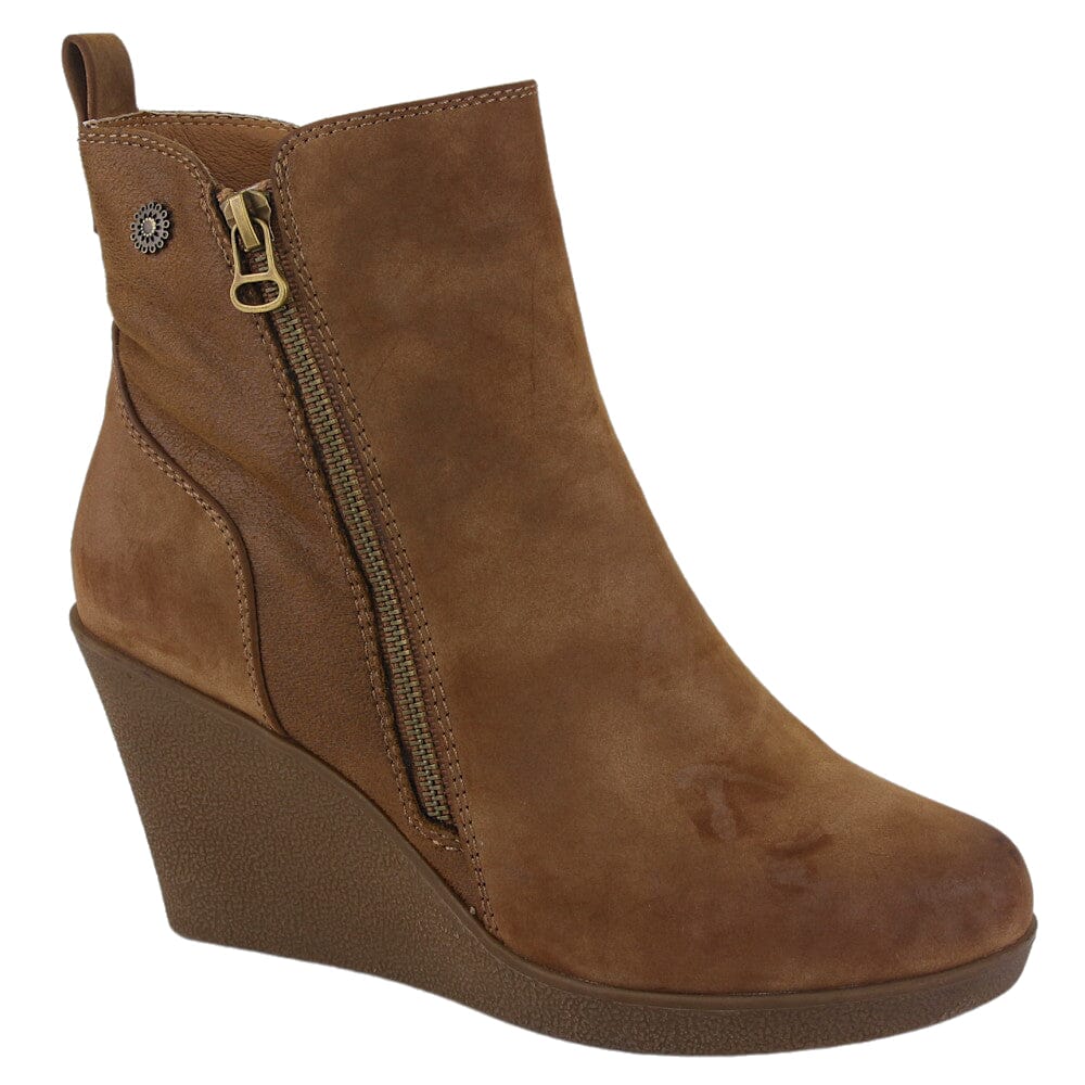 BOTIN CHALADA MUJER WEDGE-41 CAMEL CASUAL - 1
