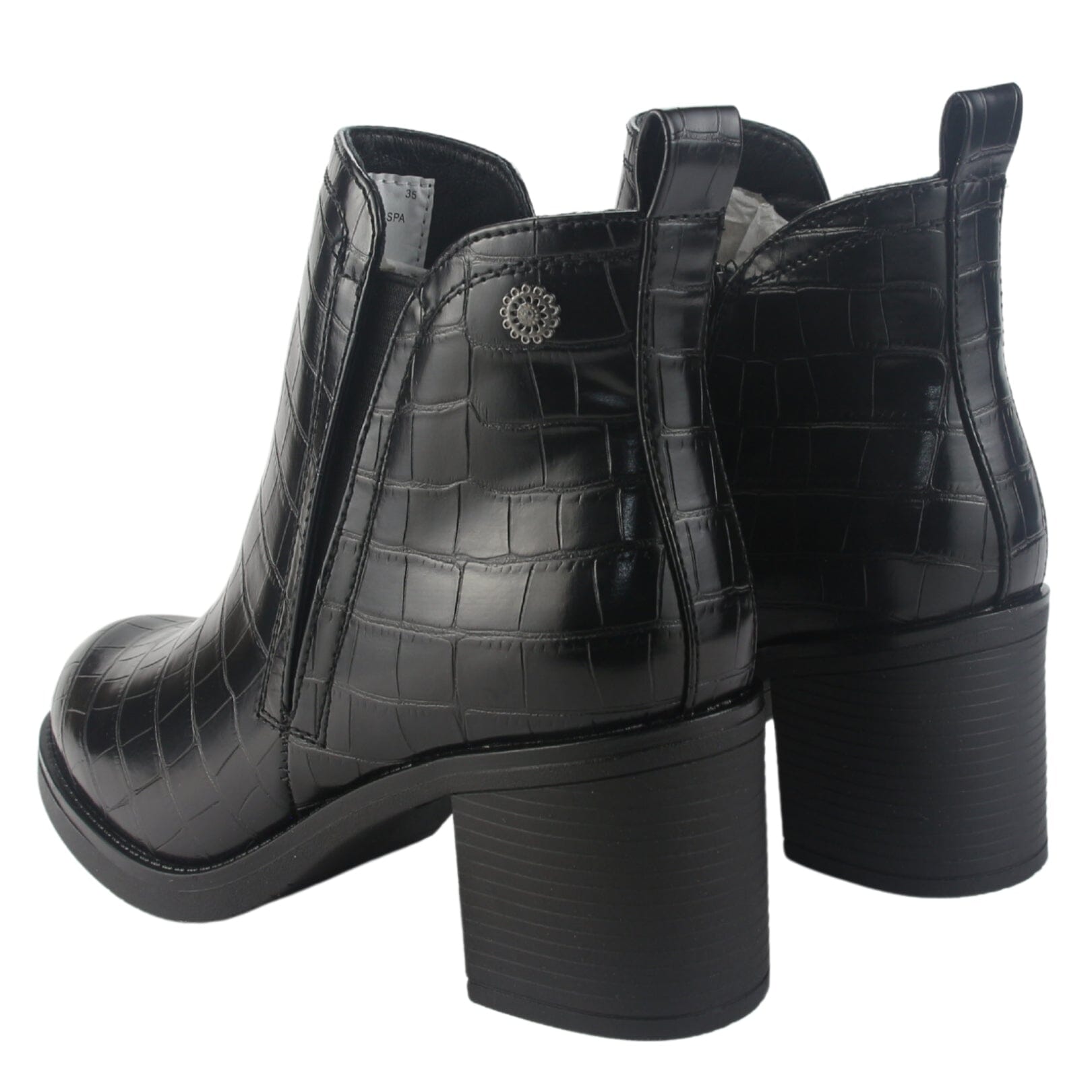 BOTIN CHALADA MUJER PRATA-6 NEGRO CASUAL - 6