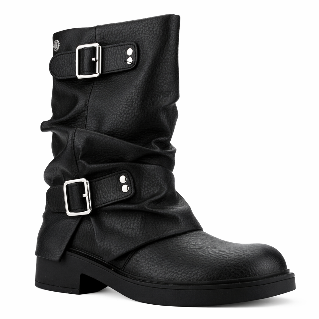 BOTIN NEGRO MUJER CASUAL CHALADA BIKER-8 - 3