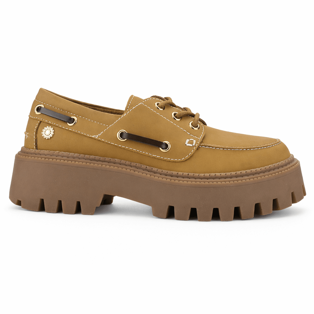 MOCASIN CAMEL MUJER CASUAL CHALADA LENNON - 1