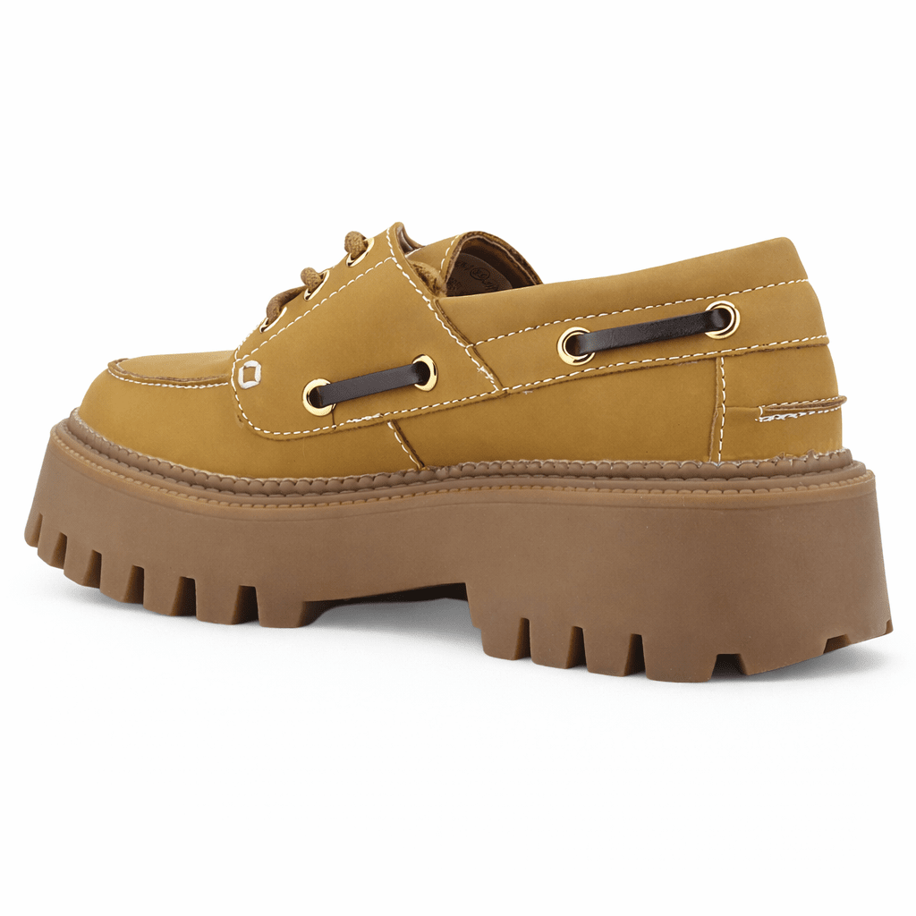 MOCASIN CAMEL MUJER CASUAL CHALADA LENNON - 4