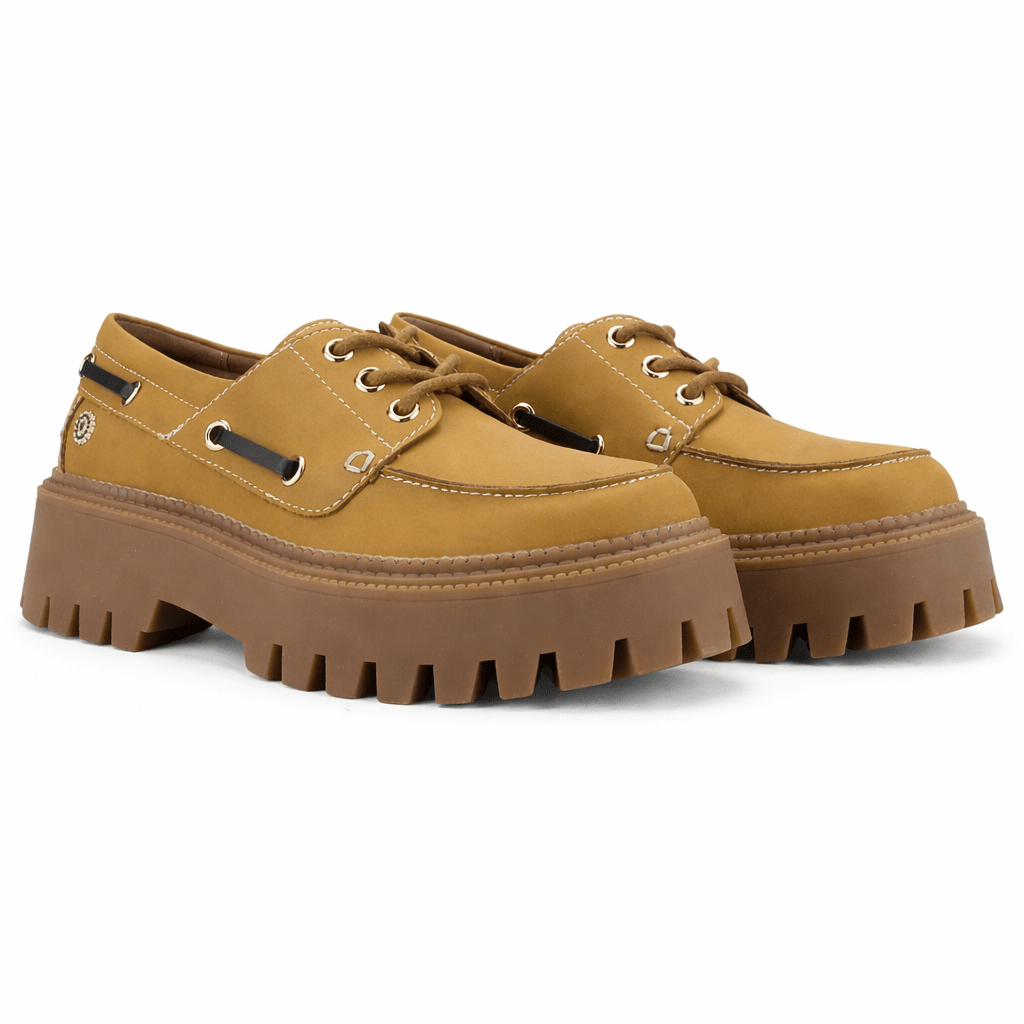 MOCASIN CAMEL MUJER CASUAL CHALADA LENNON - 5