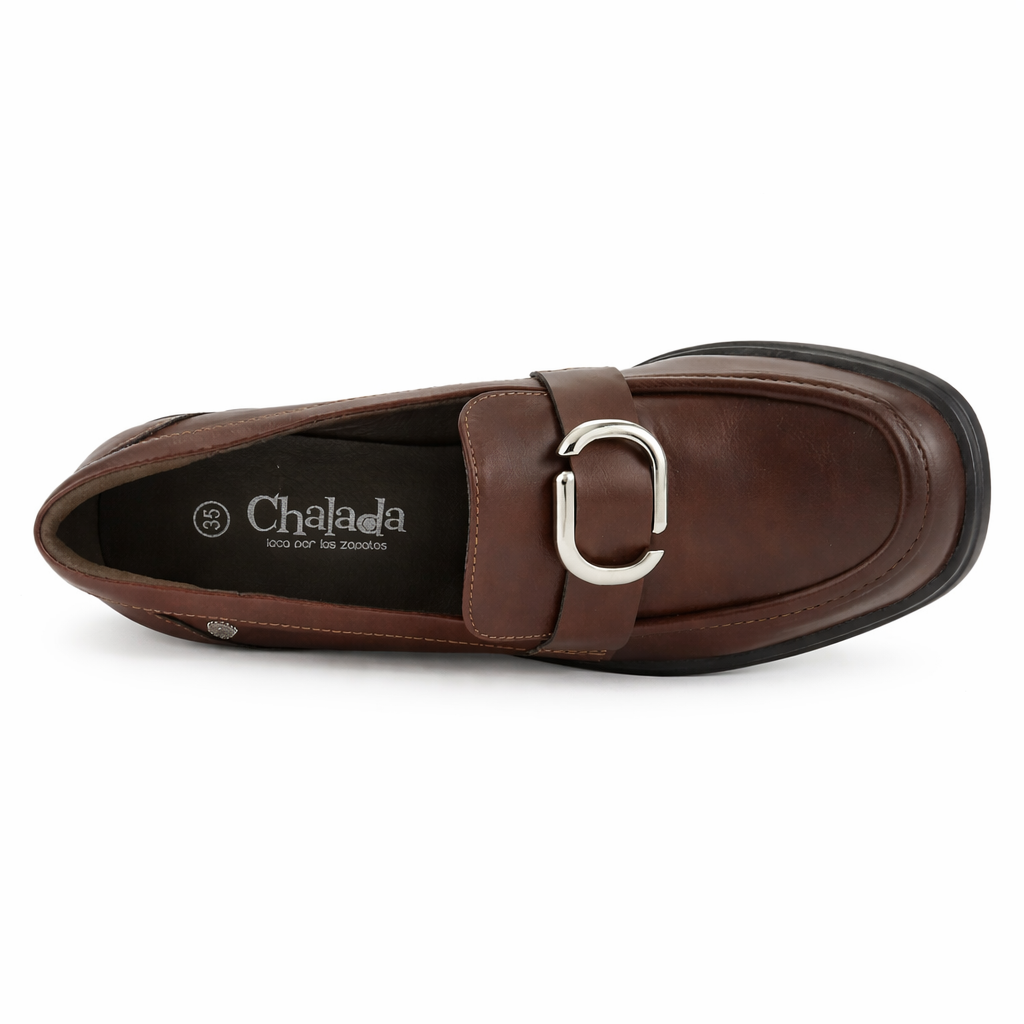 MOCASIN CAFÉ MUJER CASUAL CHALADA BARI - 5
