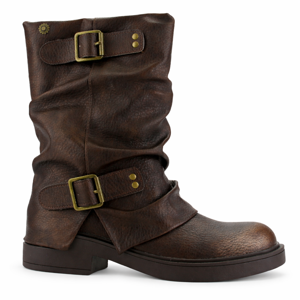 BOTIN CAFÉ MUJER CASUAL CHALADA BIKER-8 - 1