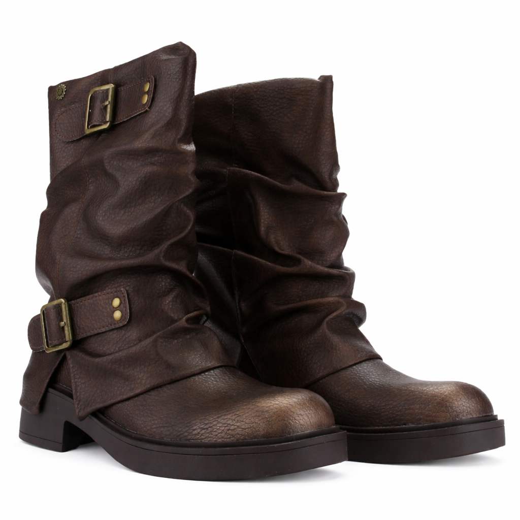 BOTIN CAFÉ MUJER CASUAL CHALADA BIKER-8 - 5