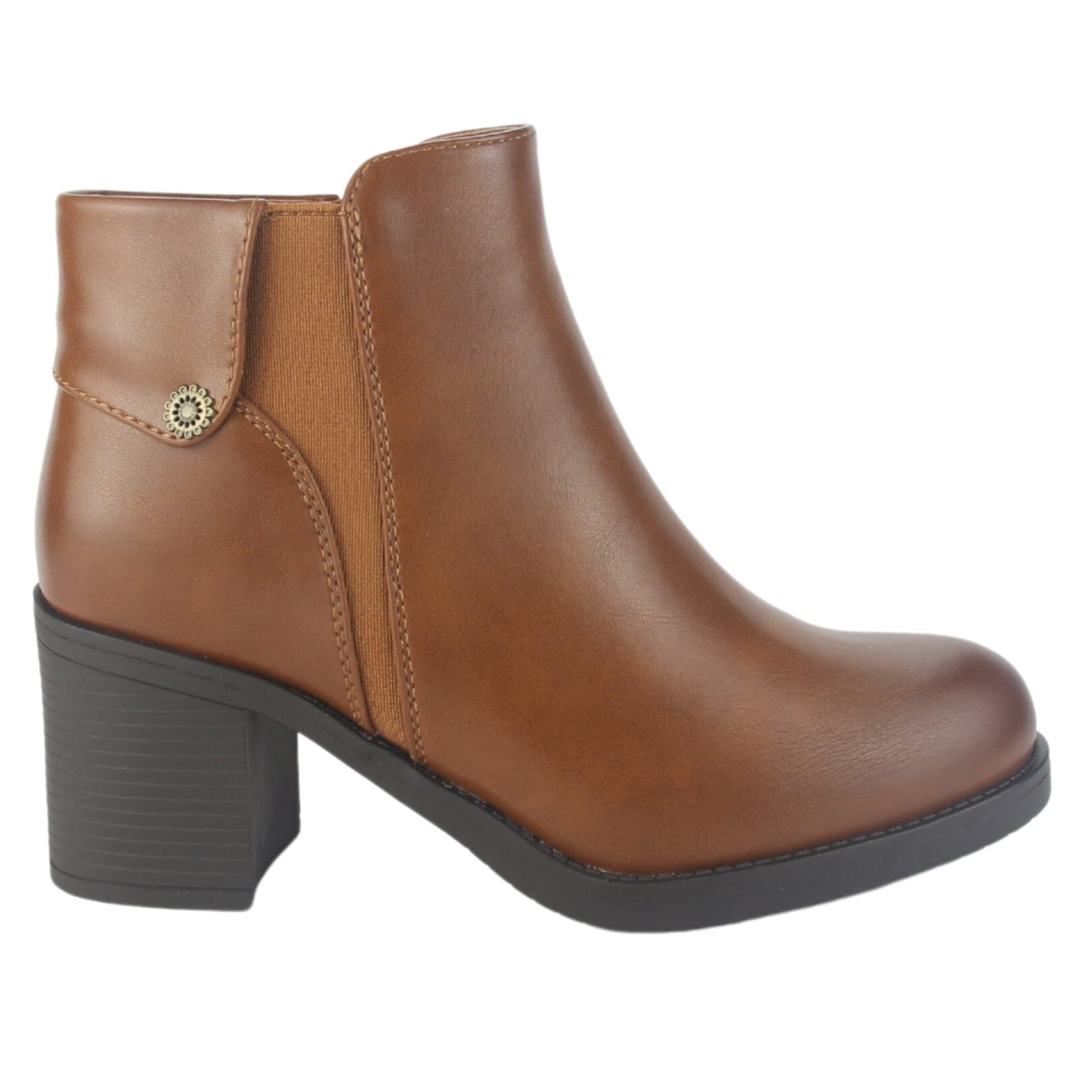 BOTIN CHALADA MUJER PRATA-3 TOSTADO CASUAL - 1