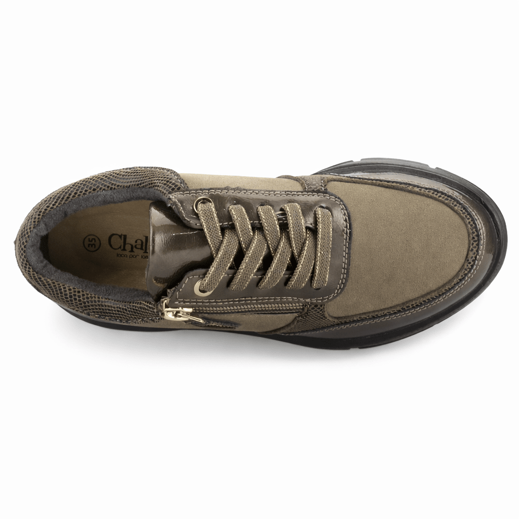 ZAPATILLA BEIGE MUJER CASUAL CHALADA GRAKI - 5