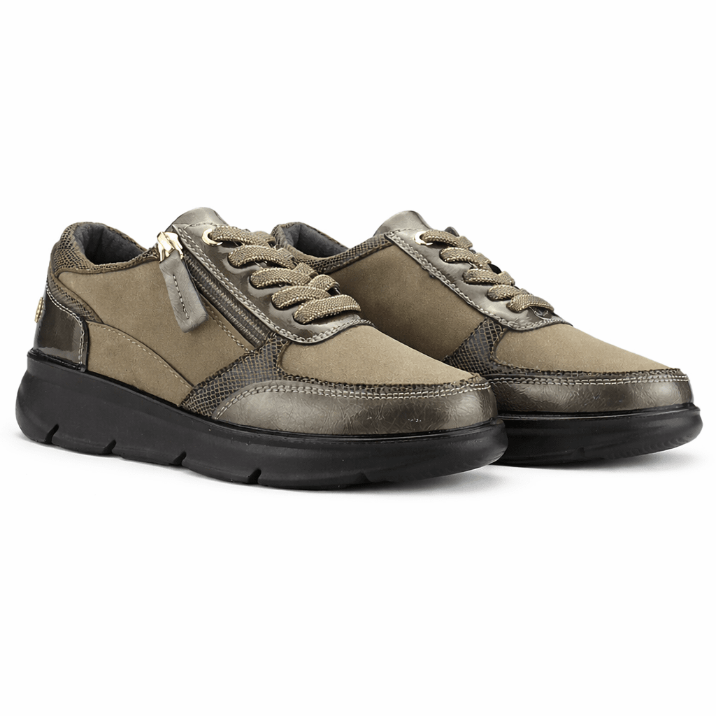 ZAPATILLA BEIGE MUJER CASUAL CHALADA GRAKI - 6
