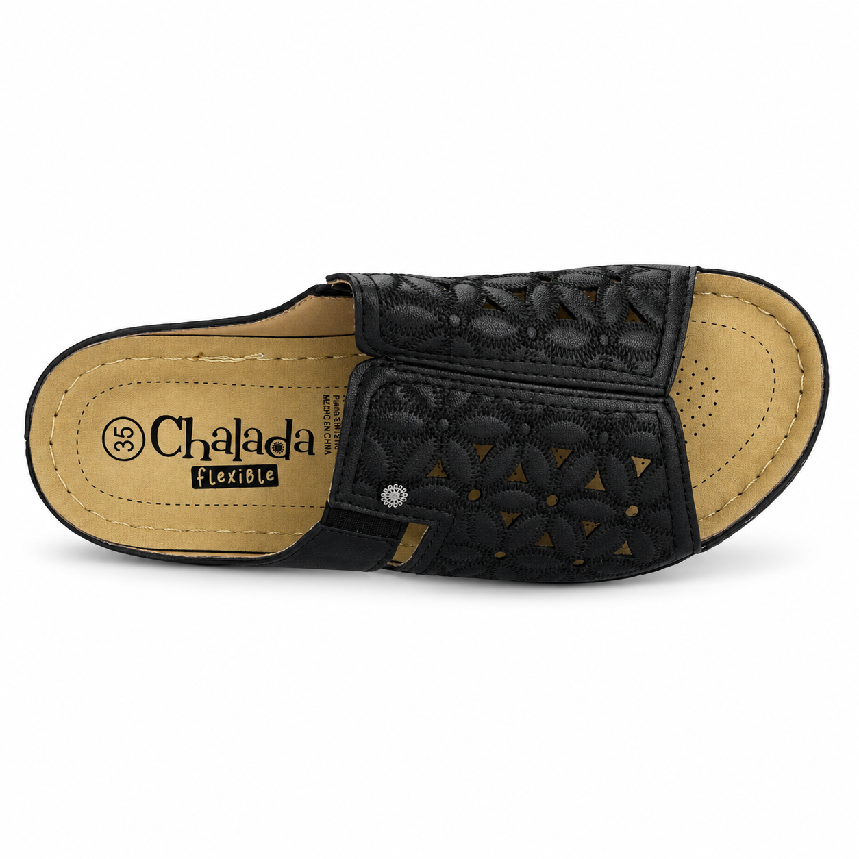 SANDALIA NEGRO MUJER CASUAL CHALADA MULAN - 5