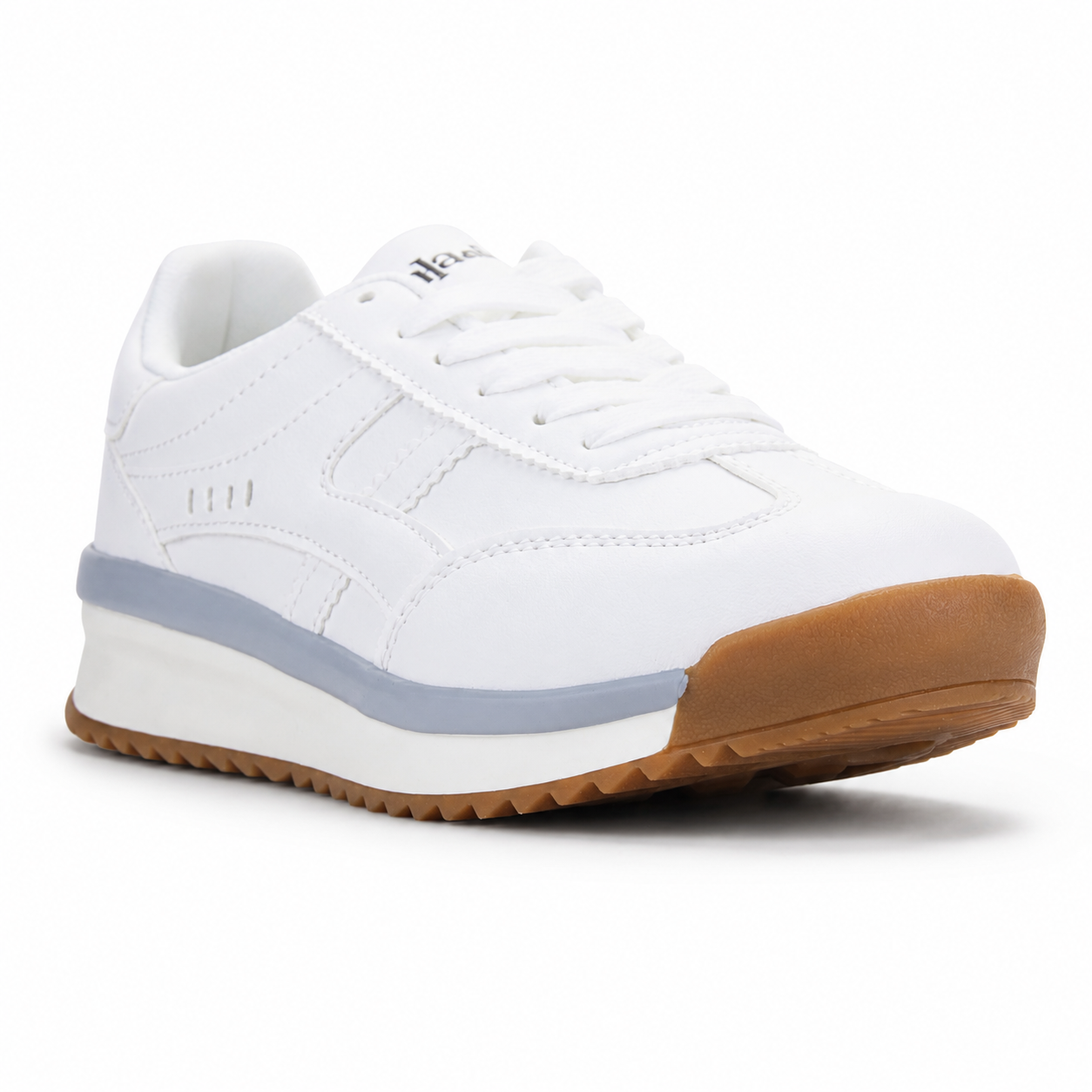 ZAPATILLA BLANCO GRIS MUJER URBANO CHALADA FRONT - 3