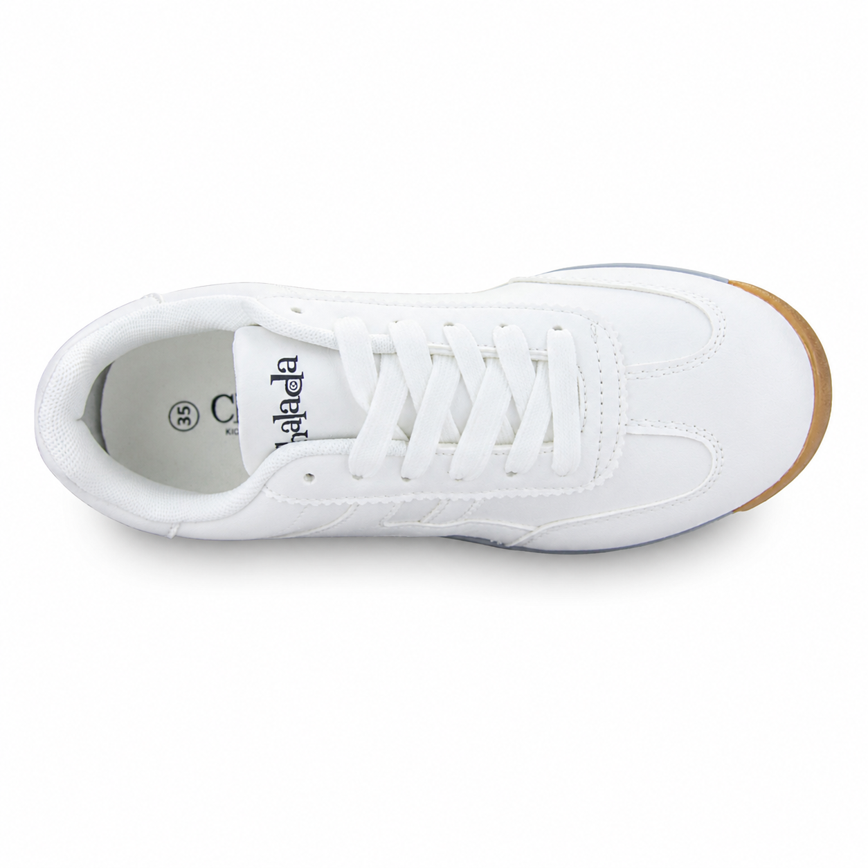 ZAPATILLA BLANCO GRIS MUJER URBANO CHALADA FRONT - 5