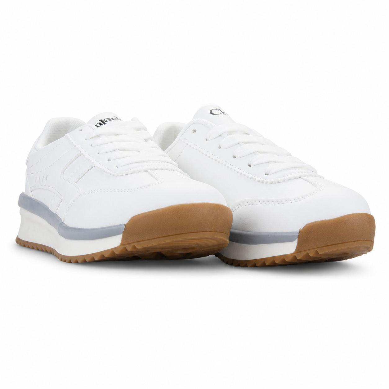 ZAPATILLA BLANCO GRIS MUJER URBANO CHALADA FRONT - 6