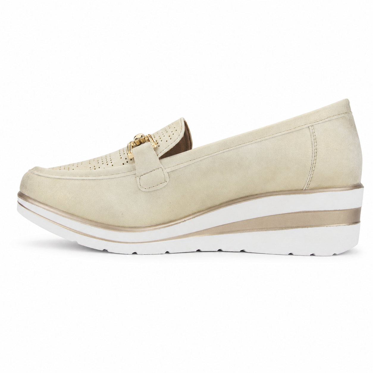 MOCASIN DORADO MUJER CASUAL CHALADA ZLAT - 2