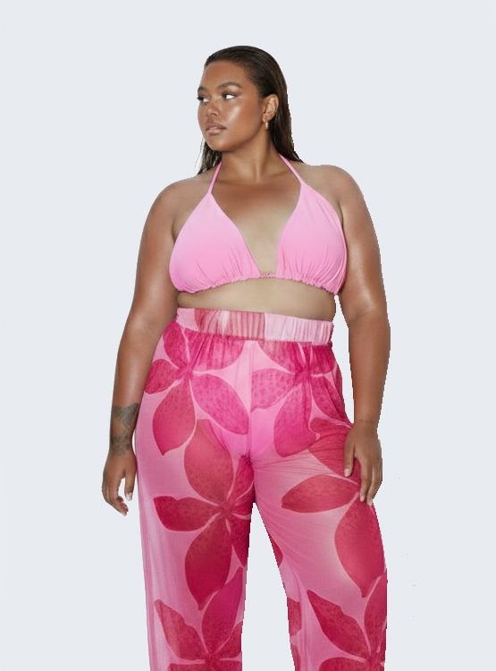 PANTALON DE TUL MUJER MISS LADY HAWAI - ROSA PRINT - 2