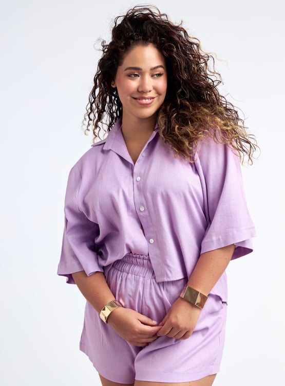 BLUSA CROP DE LINO MUJER MISS LADY - 1