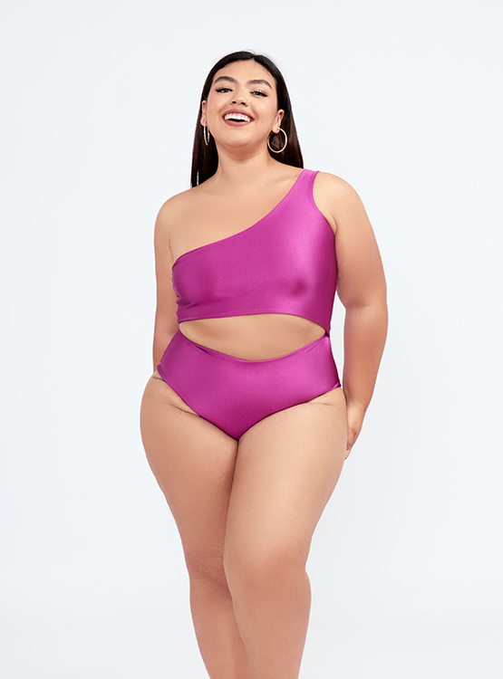 TRIKINI ASIMETRICO MUJER MISS LADY PURPURA - 2XL - 2
