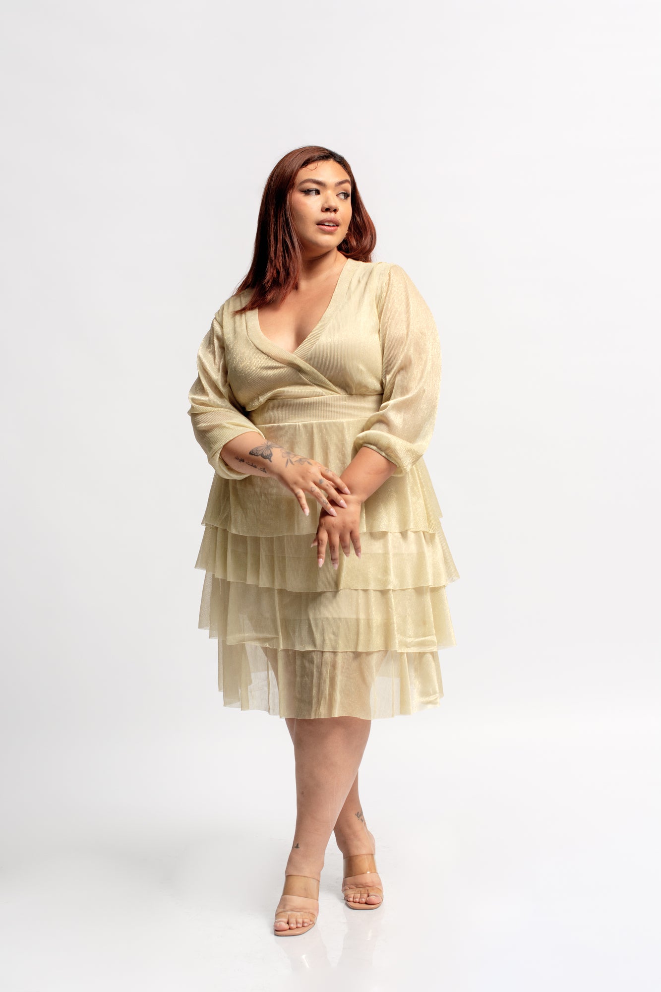 VESTIDO MUJER BELEN DORADO - MISS LADY - 3