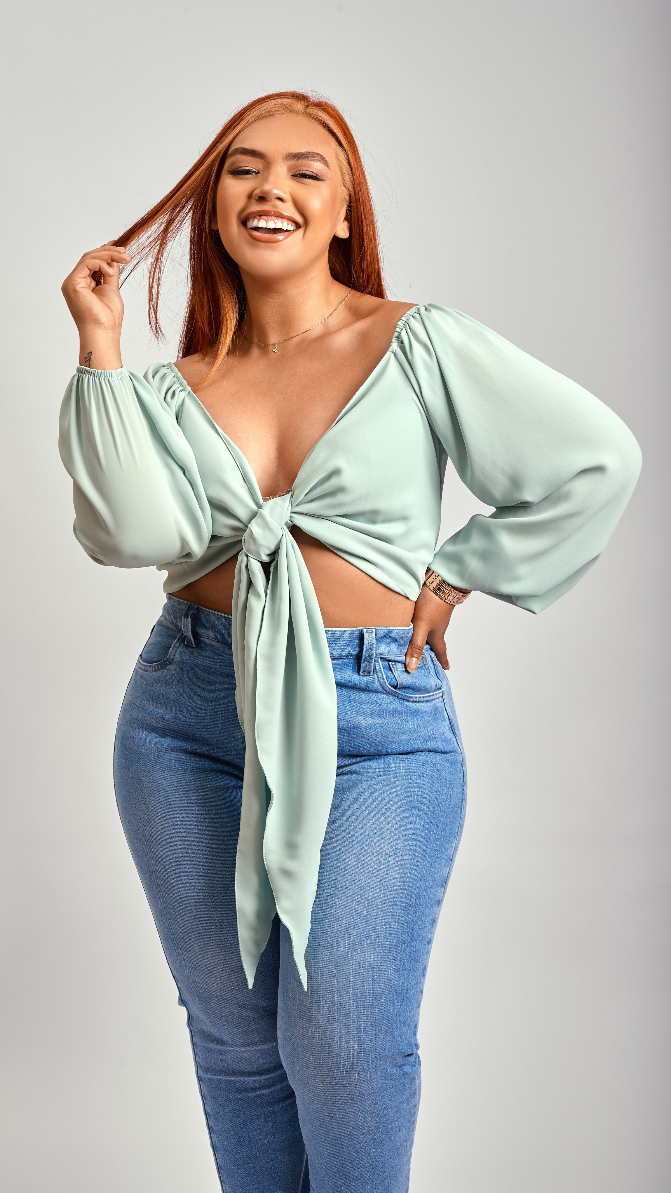 BLUSA SEBASTIANA COLOR VERDE- MISS LADY - 2
