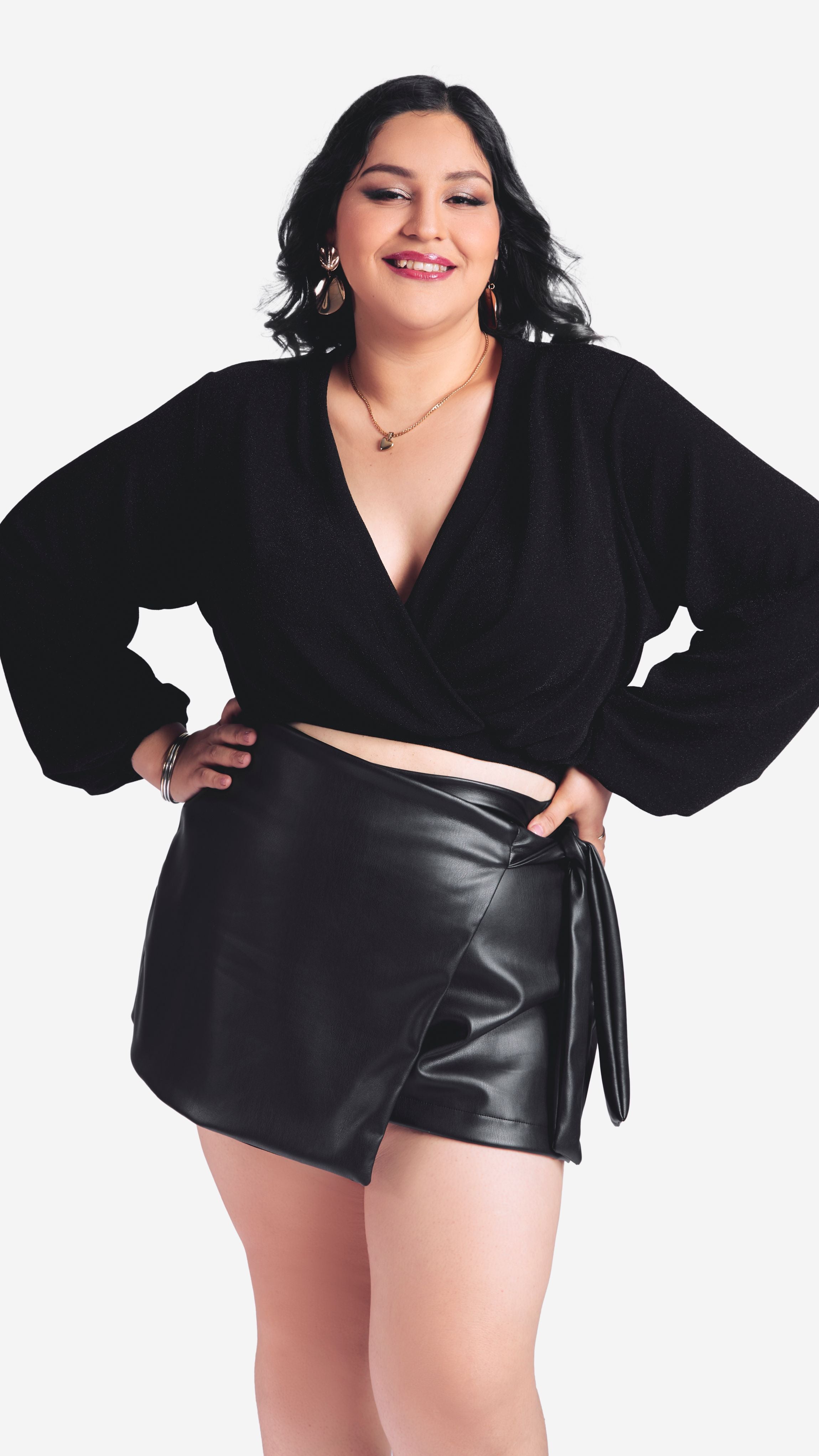 TOP CROP VALERIA NEGRA - MISS LADY - 1