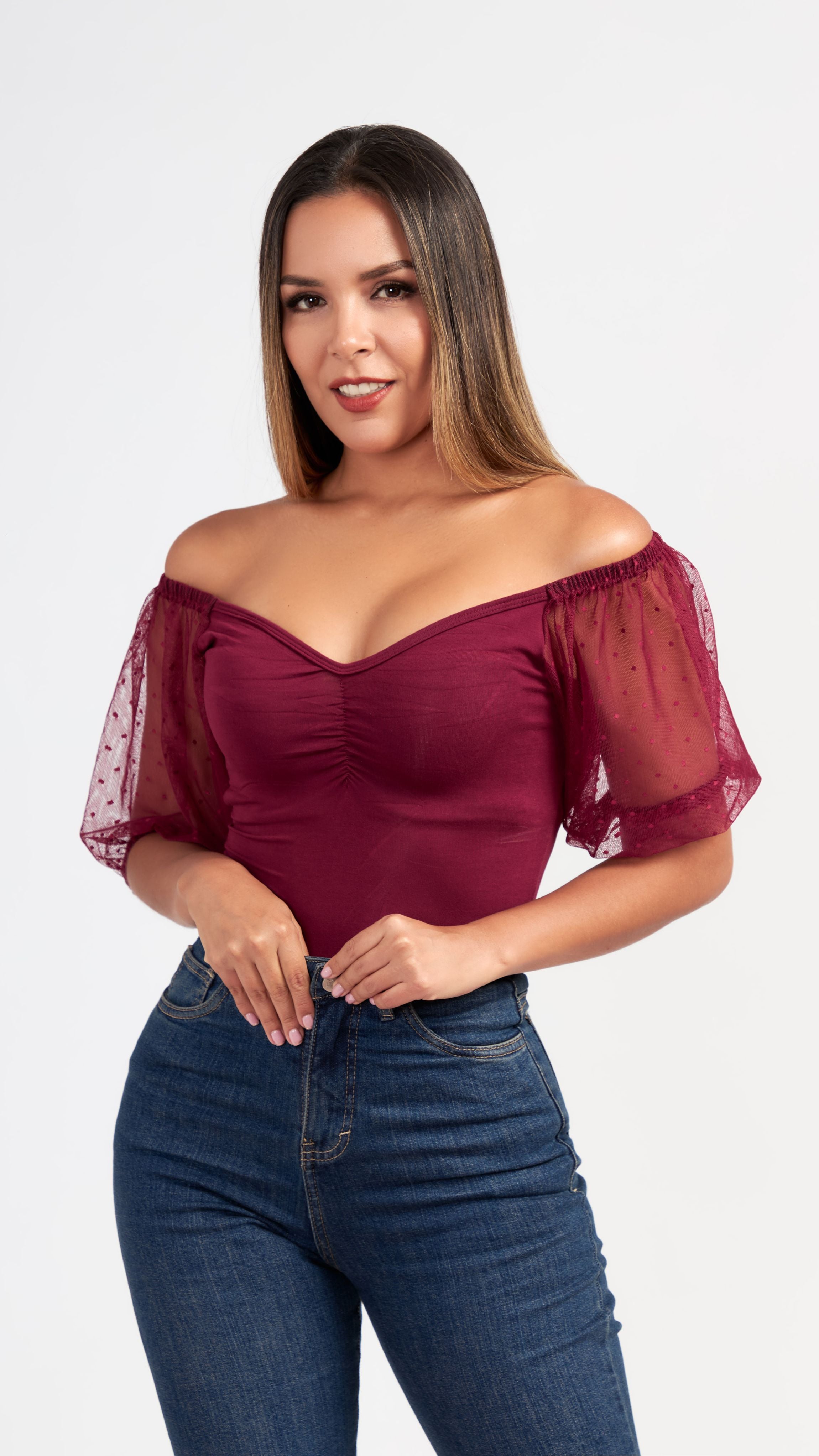 TOP BARBARA LUNARES VINO - MISS LADY - 1