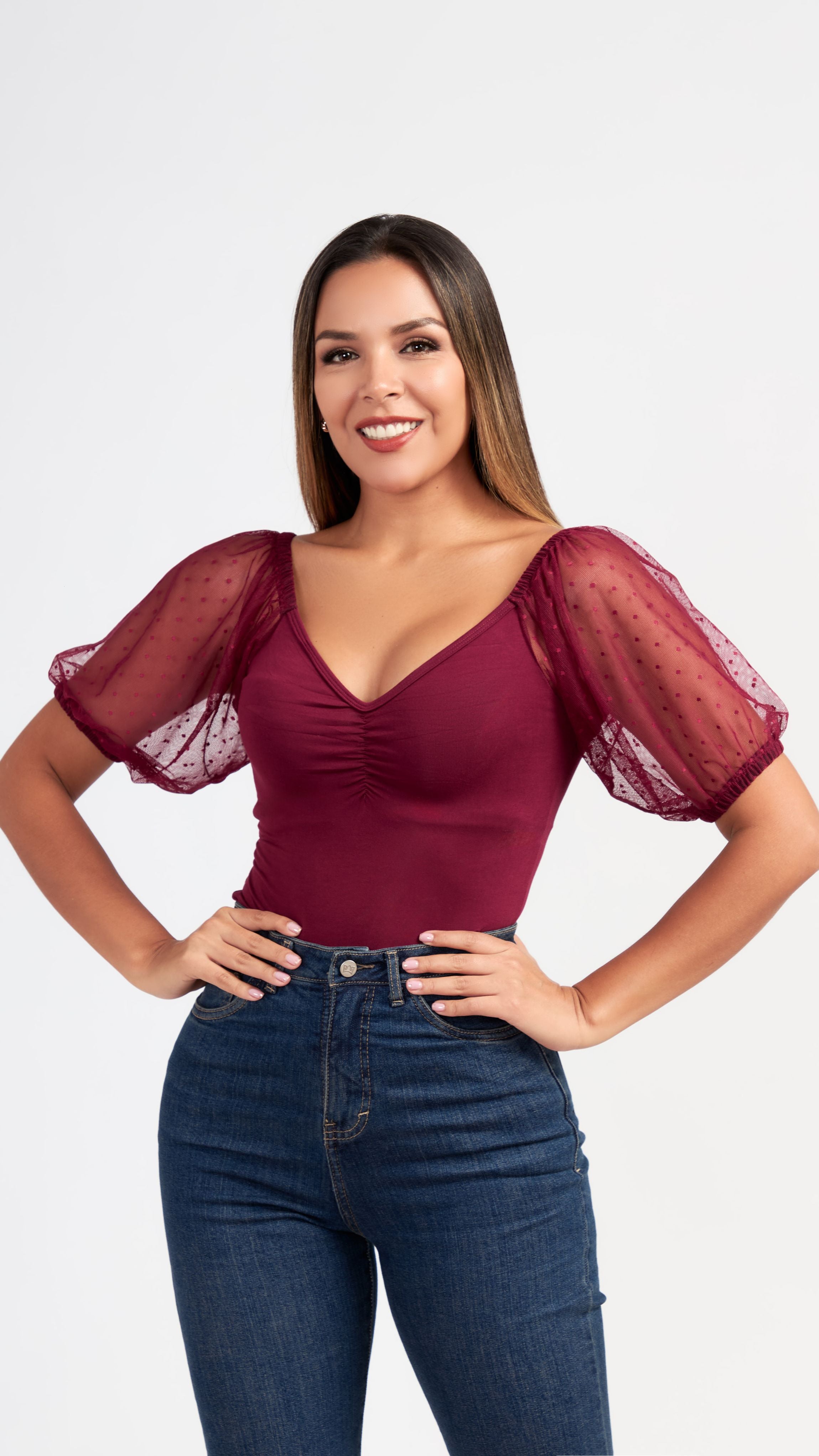 TOP BARBARA LUNARES VINO - MISS LADY - 2