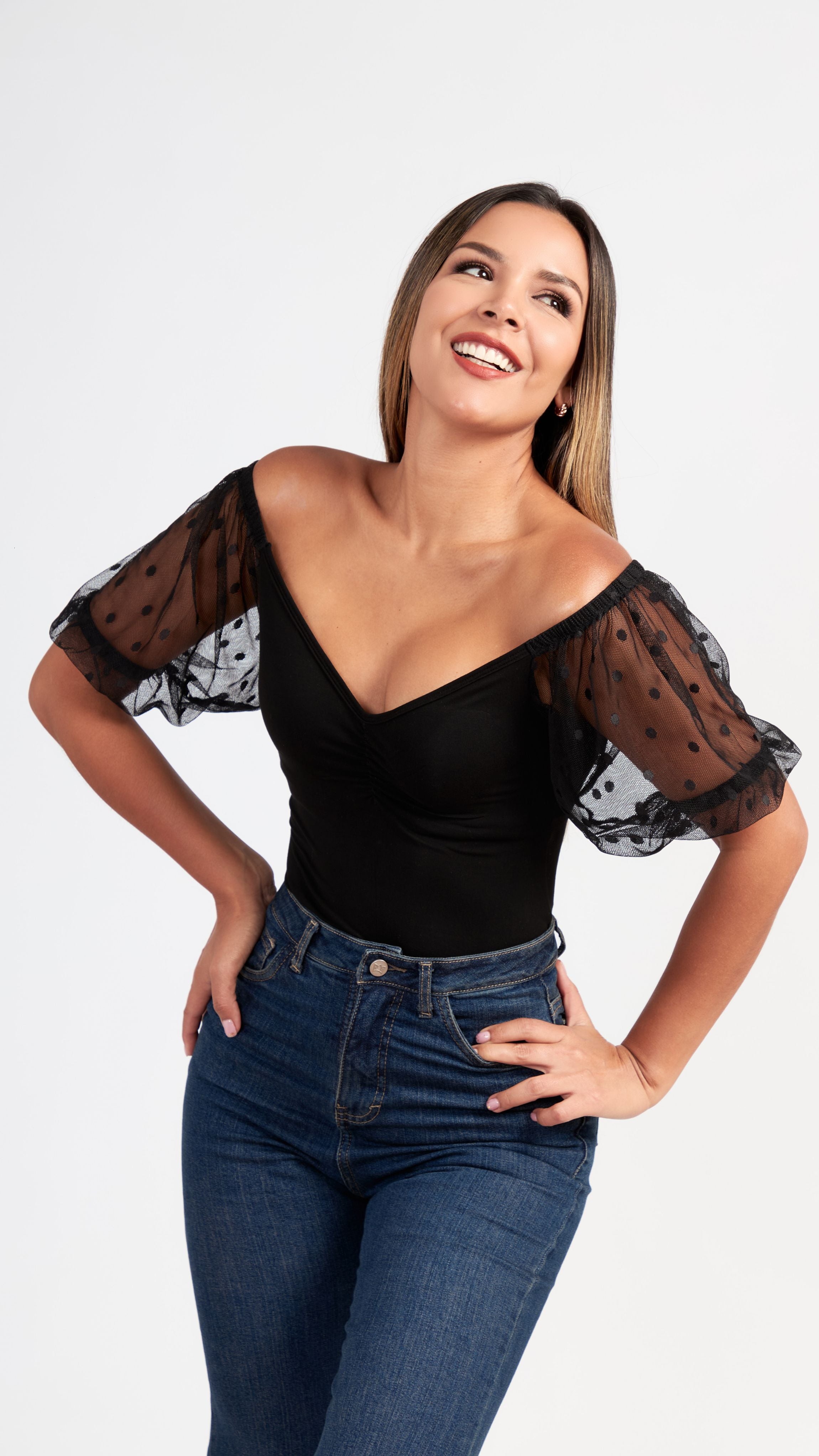 TOP BARBARA LUNARES NEGRO - MISS LADY - 2