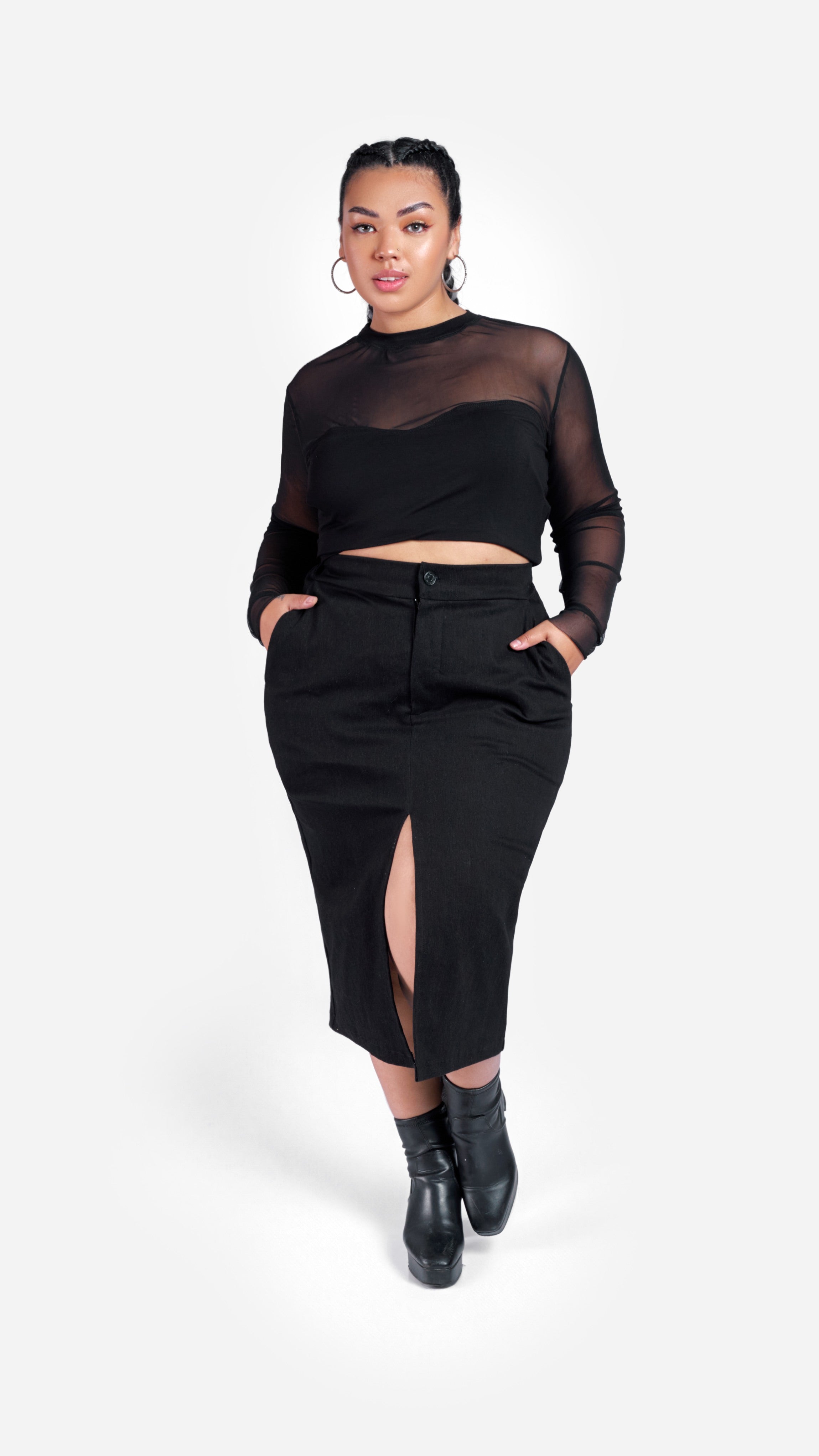TOP CROP DE TUL NEGRO - MISS LADY - 1