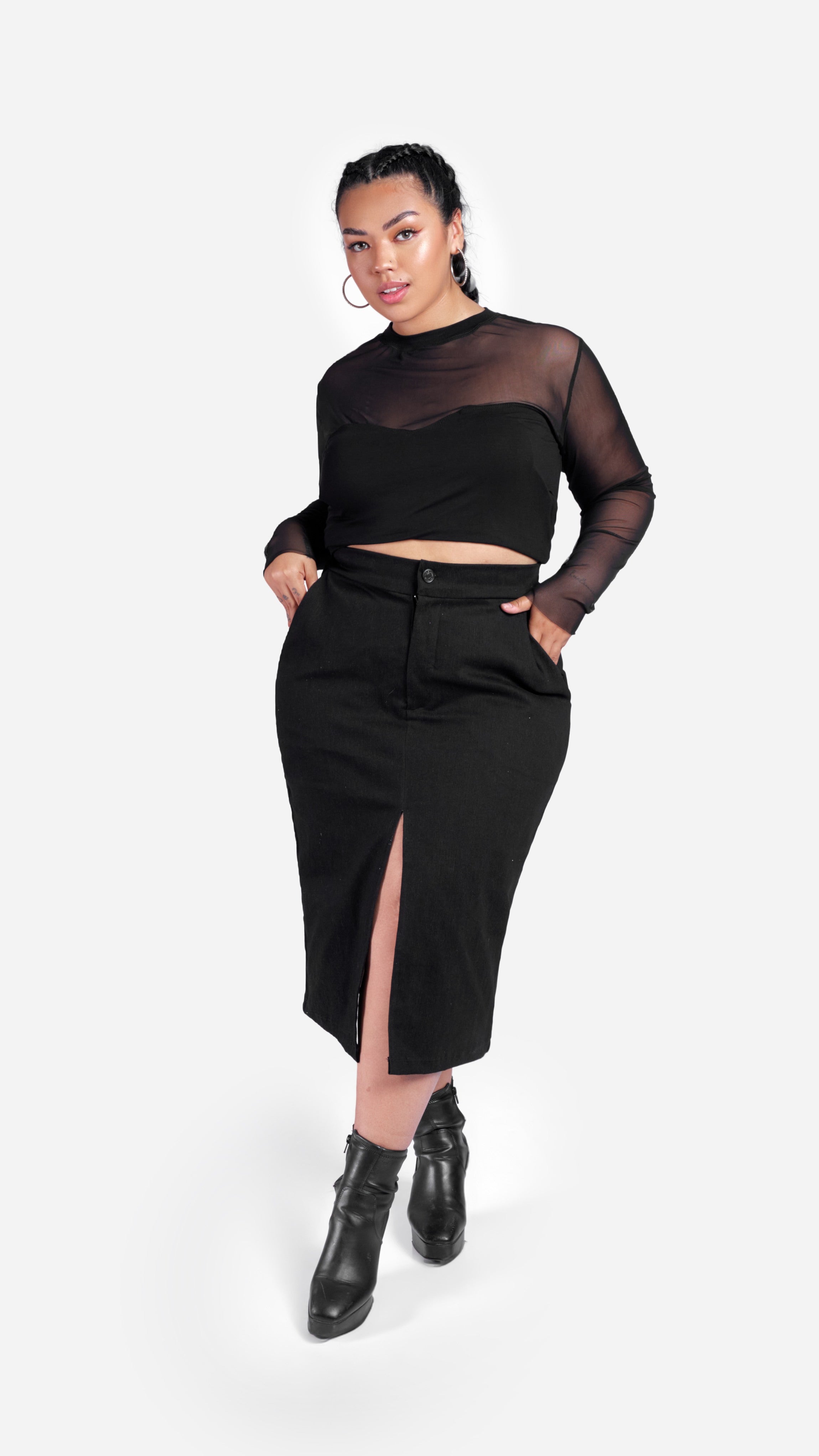 TOP CROP DE TUL NEGRO - MISS LADY - 2