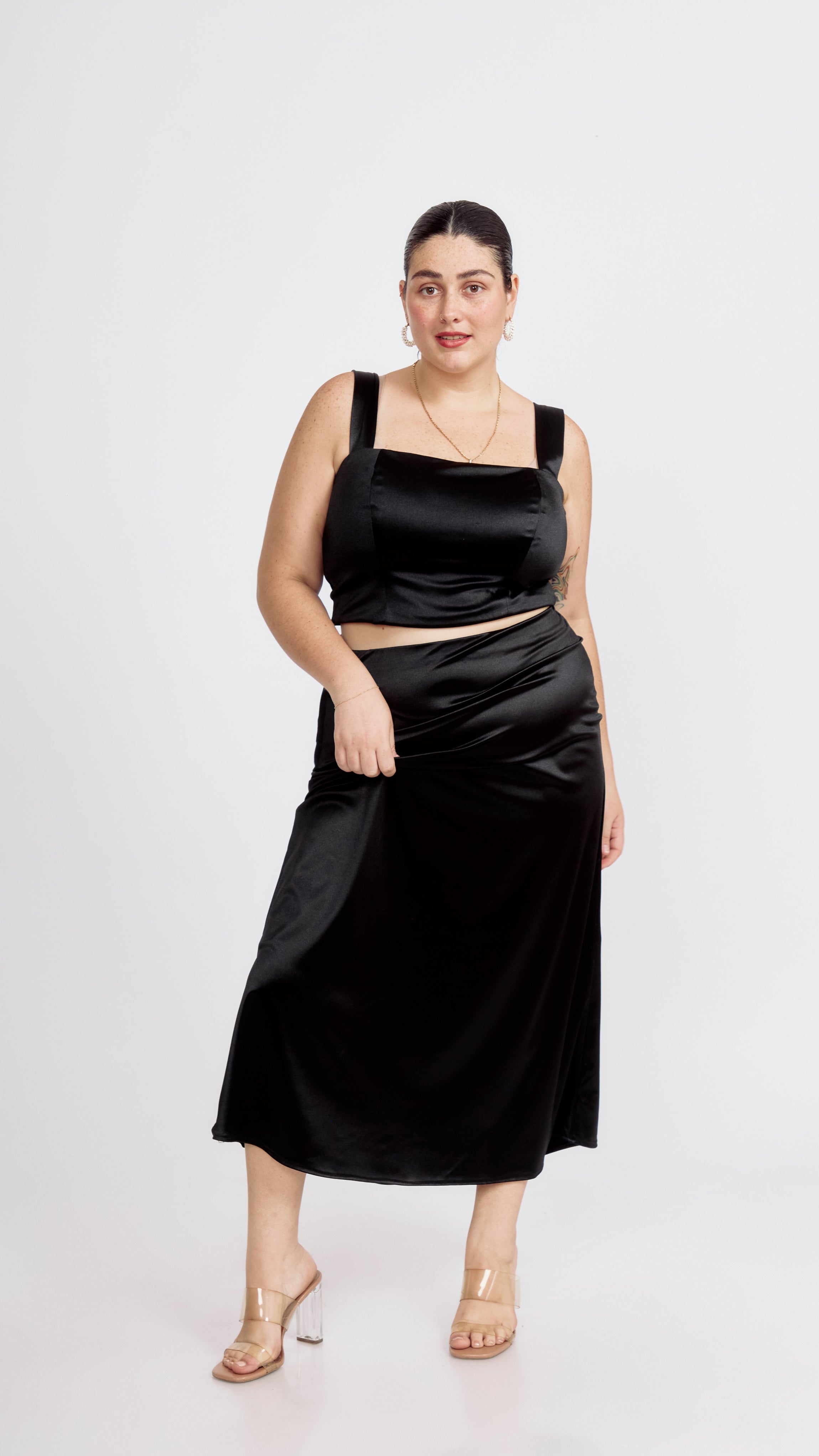 CORSET SATIN NEGRO - MISS LADY - 1